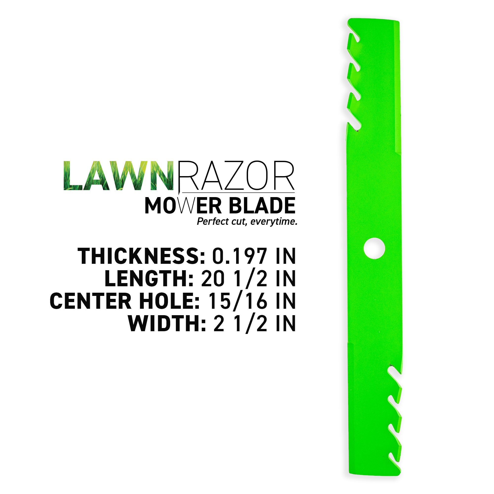 LawnRAZOR Toothed Mulching Blade For Toro 140-1240 | 3-PACK