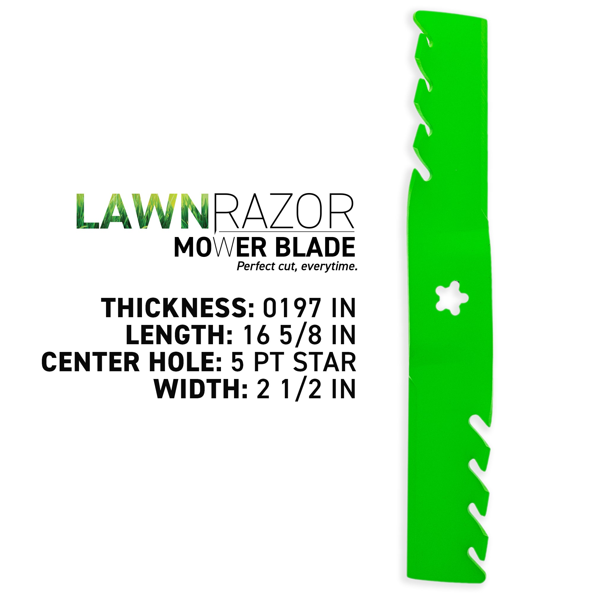 8TEN 810-CBL2880D LawnRAZOR Mulching Blade 3-Pack for Z448 Z248F