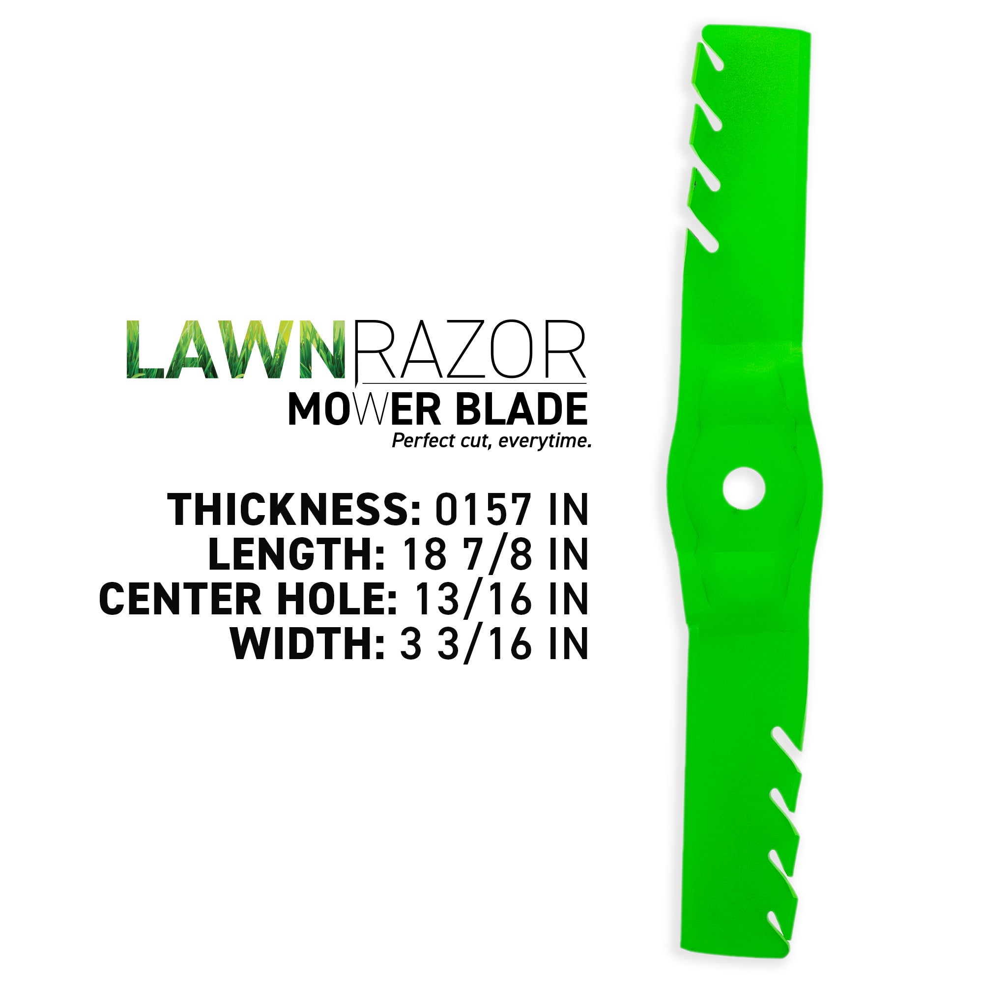 LawnRAZOR Mulching Blade For John Deere M177791 M177523 AUC17720 | 3-PACK