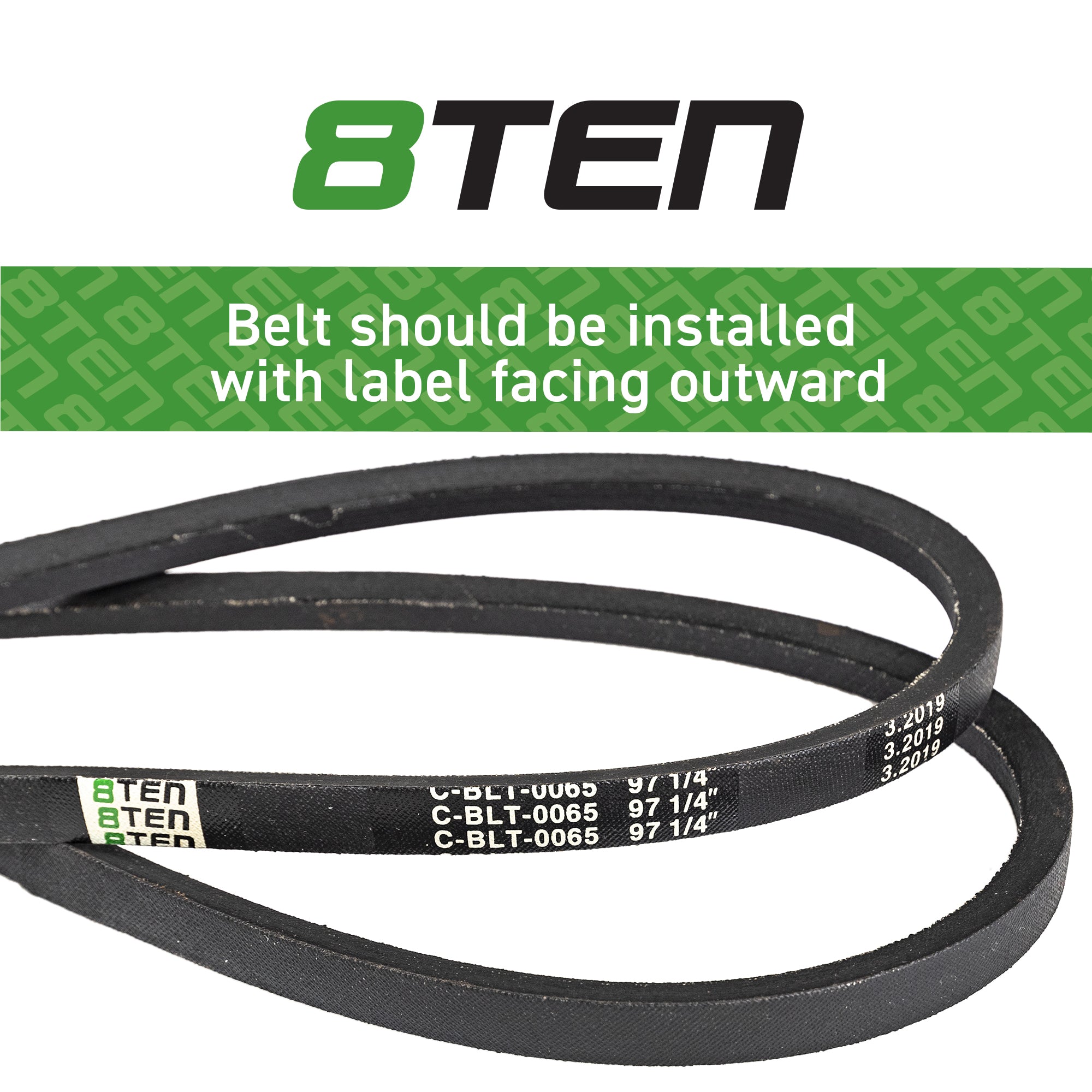 PTO Clutch Belt For Yard-Machines Wizard 754-0485 | 8TEN