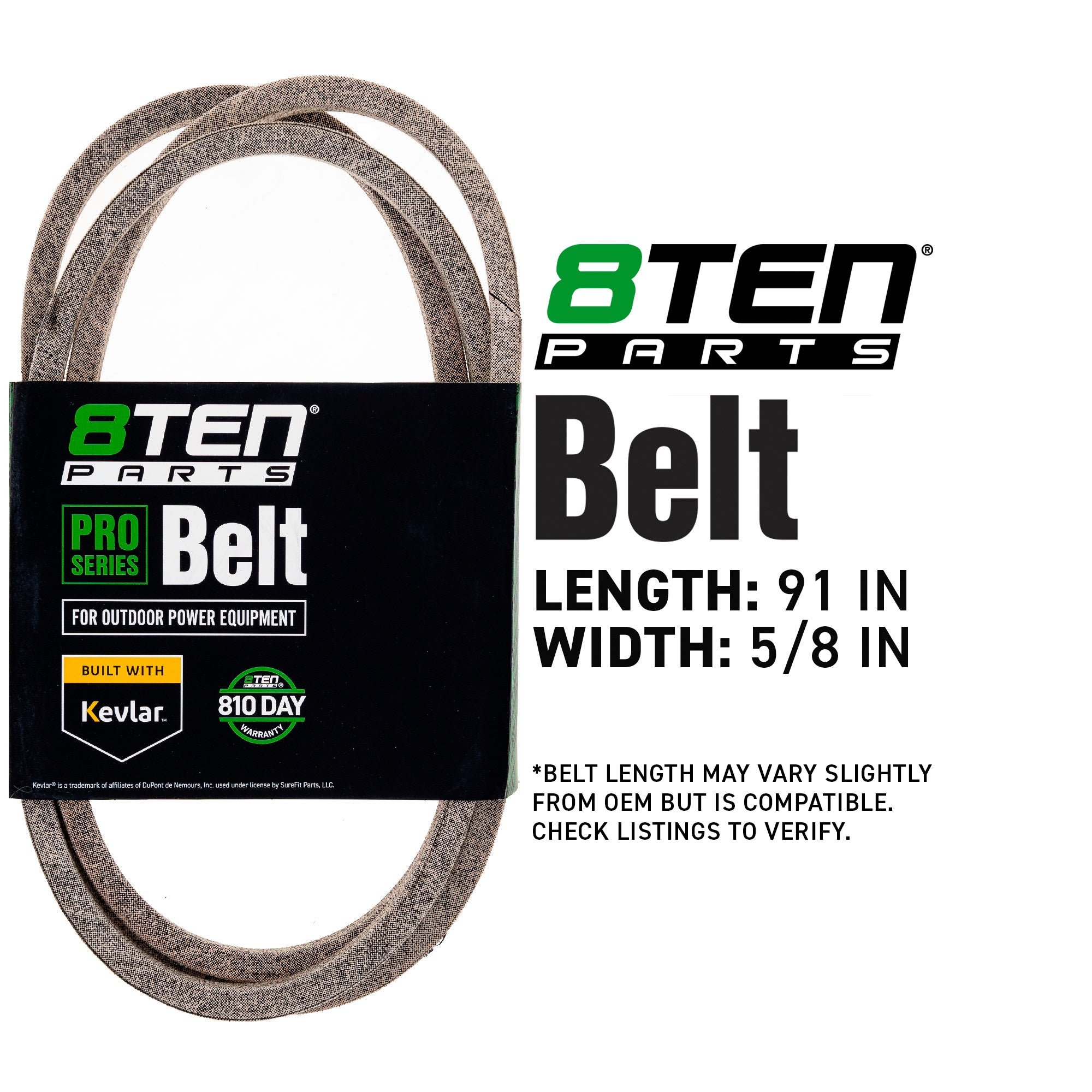 8TEN 810-CBL2832T Belt with Kevlar® for Thouroghbred TB490XP TB46