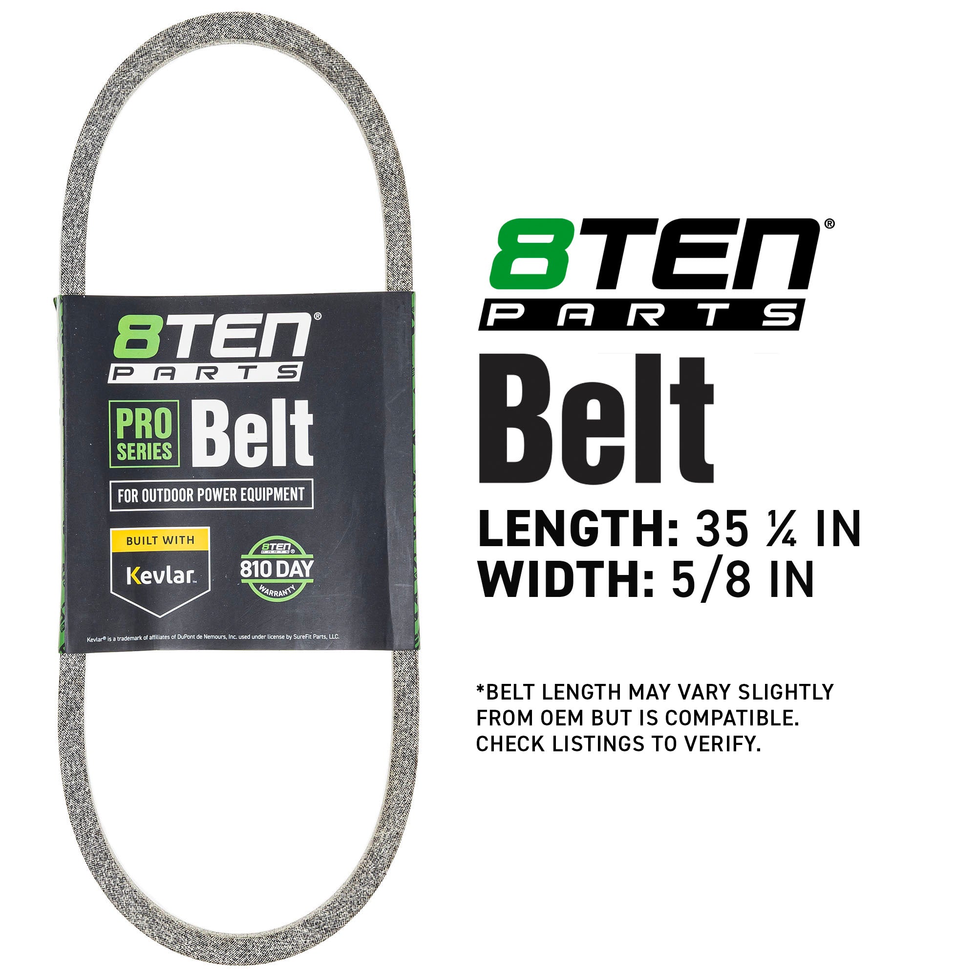 8TEN 810-CBL2840T Belt with Kevlar® for Tuffy Trac TB42 TB30T