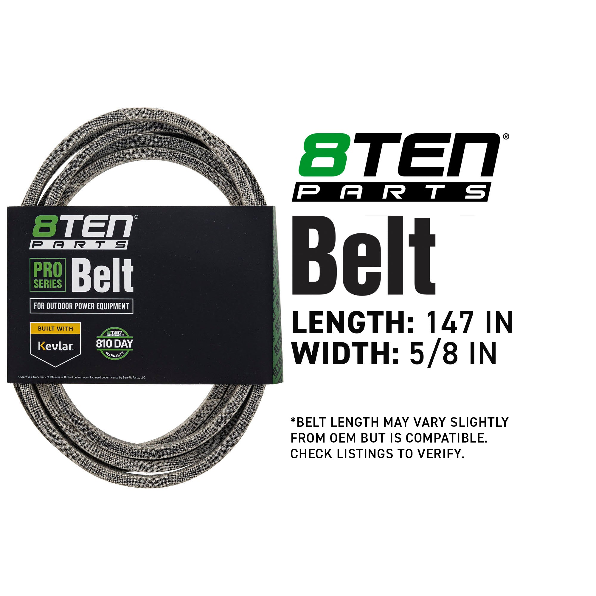 8TEN 810-CBL2881T Belt with Kevlar® for Z248F RZT48 Pro-Stance Deere