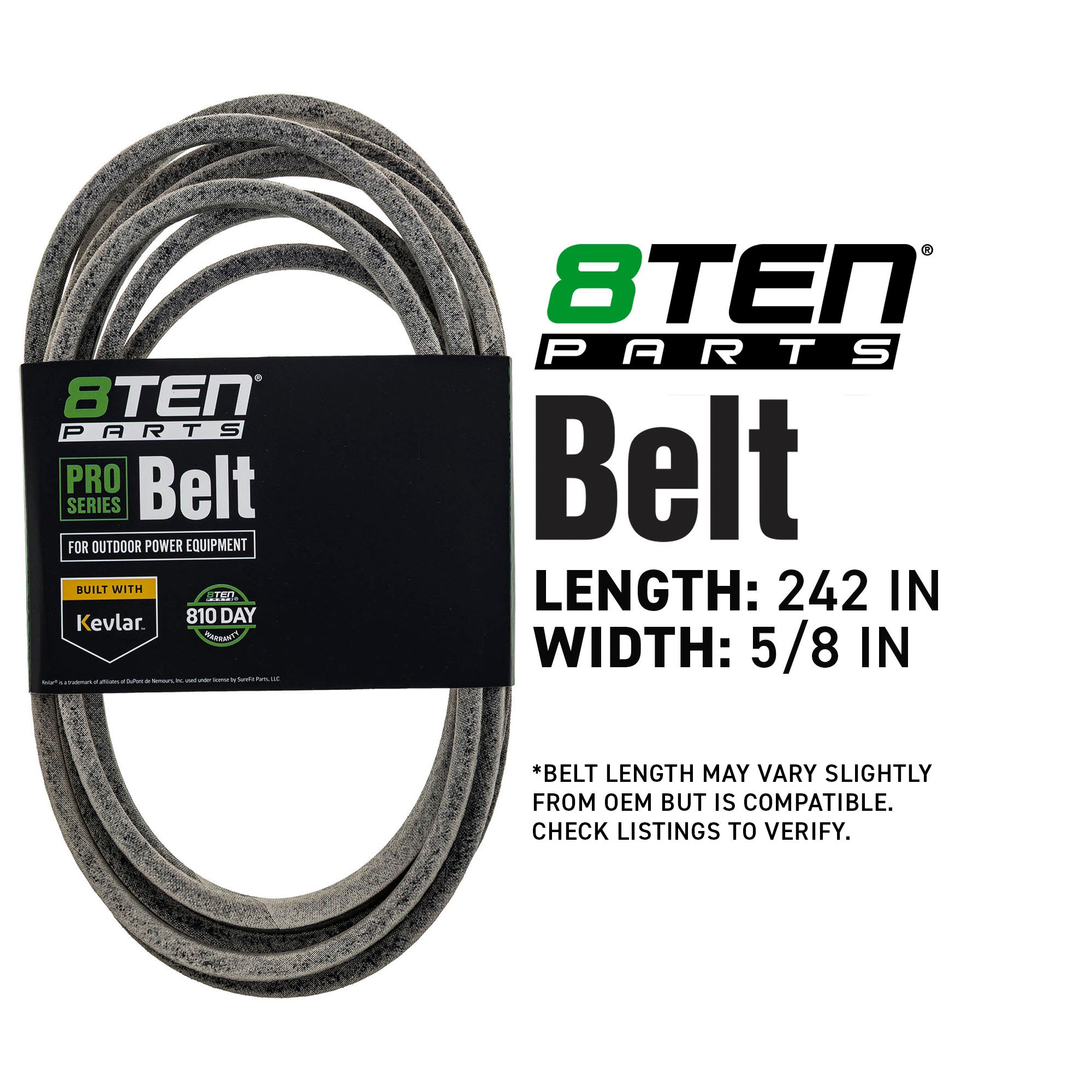 78▢MOTO Belt Slip on Shoe サイズ1 UT0810-3 Belt with Kevlar® For Toro 105-8783 | 8TEN
