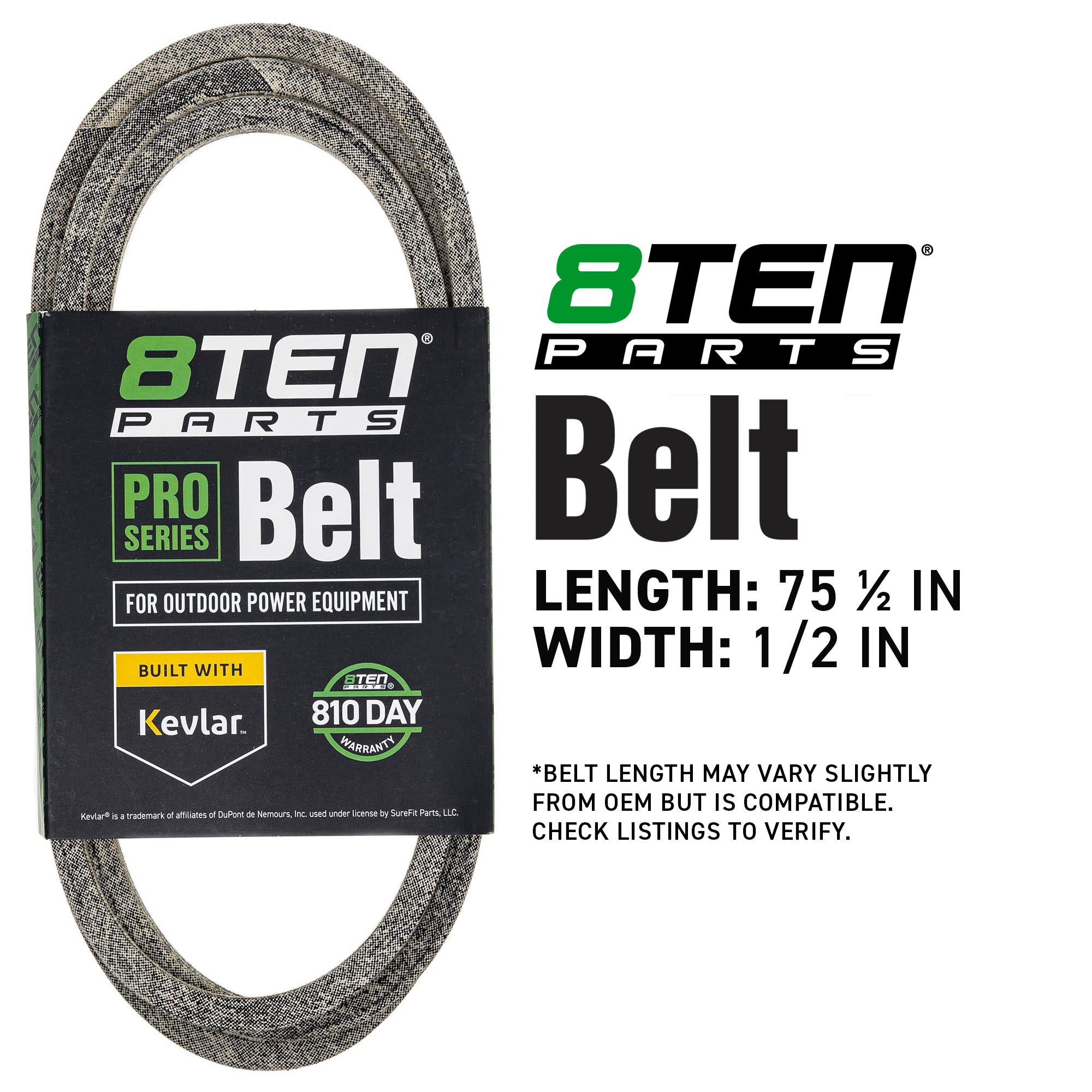 8TEN 810-CBL2894T Belt with Kevlar® for Z-Master Titan Radius Quest
