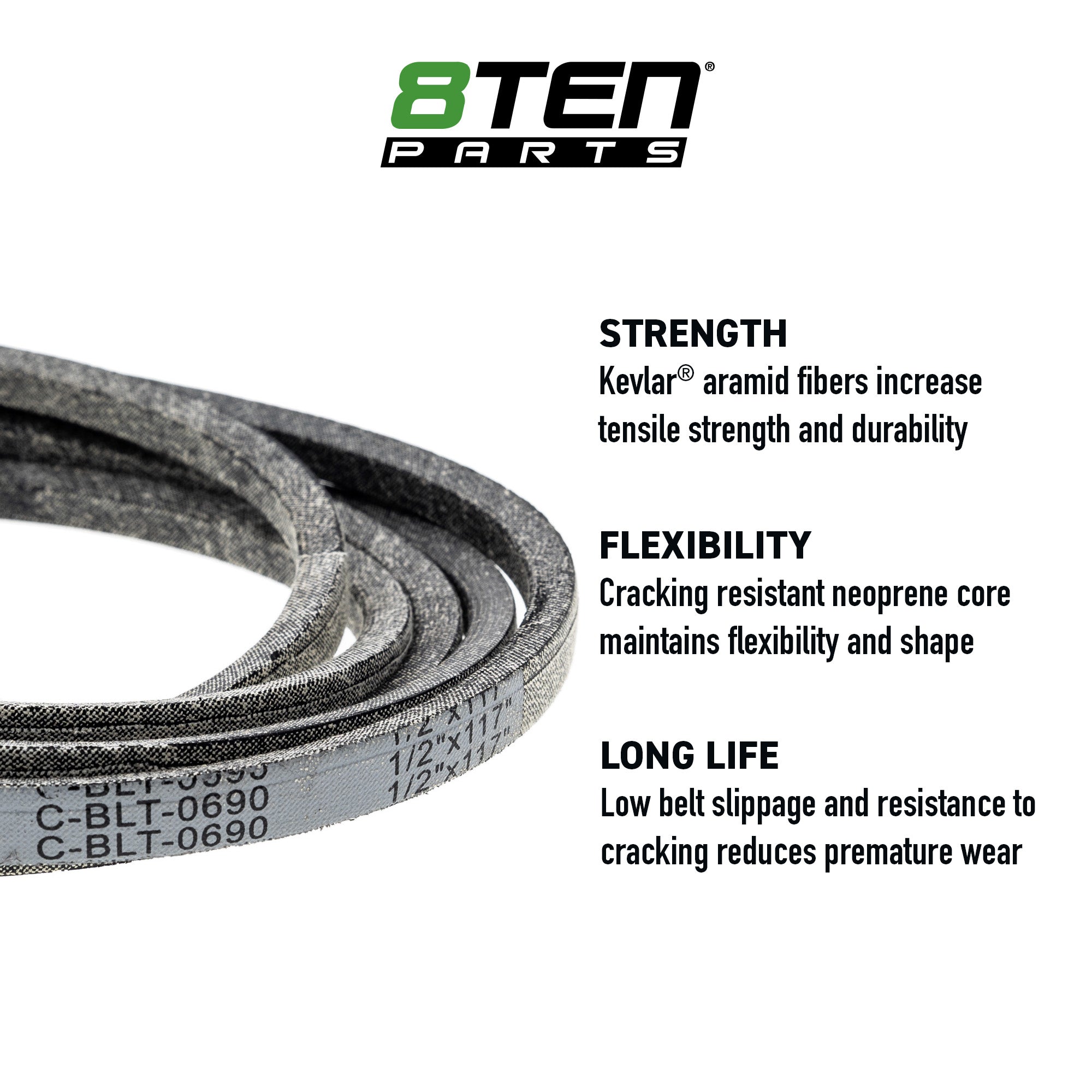 courbe × tpea(4本) coussinet Belt with Kevlar® For Toro Ferris 106-2173 | 8TEN