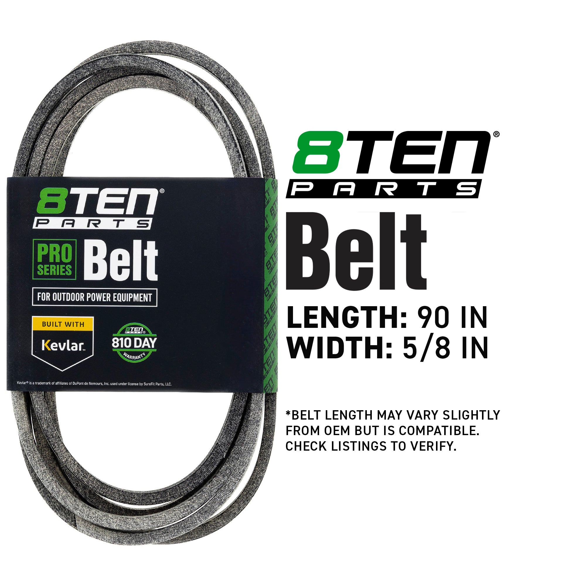 8TEN 810-CBL2815T Kevlar Belt for Deere