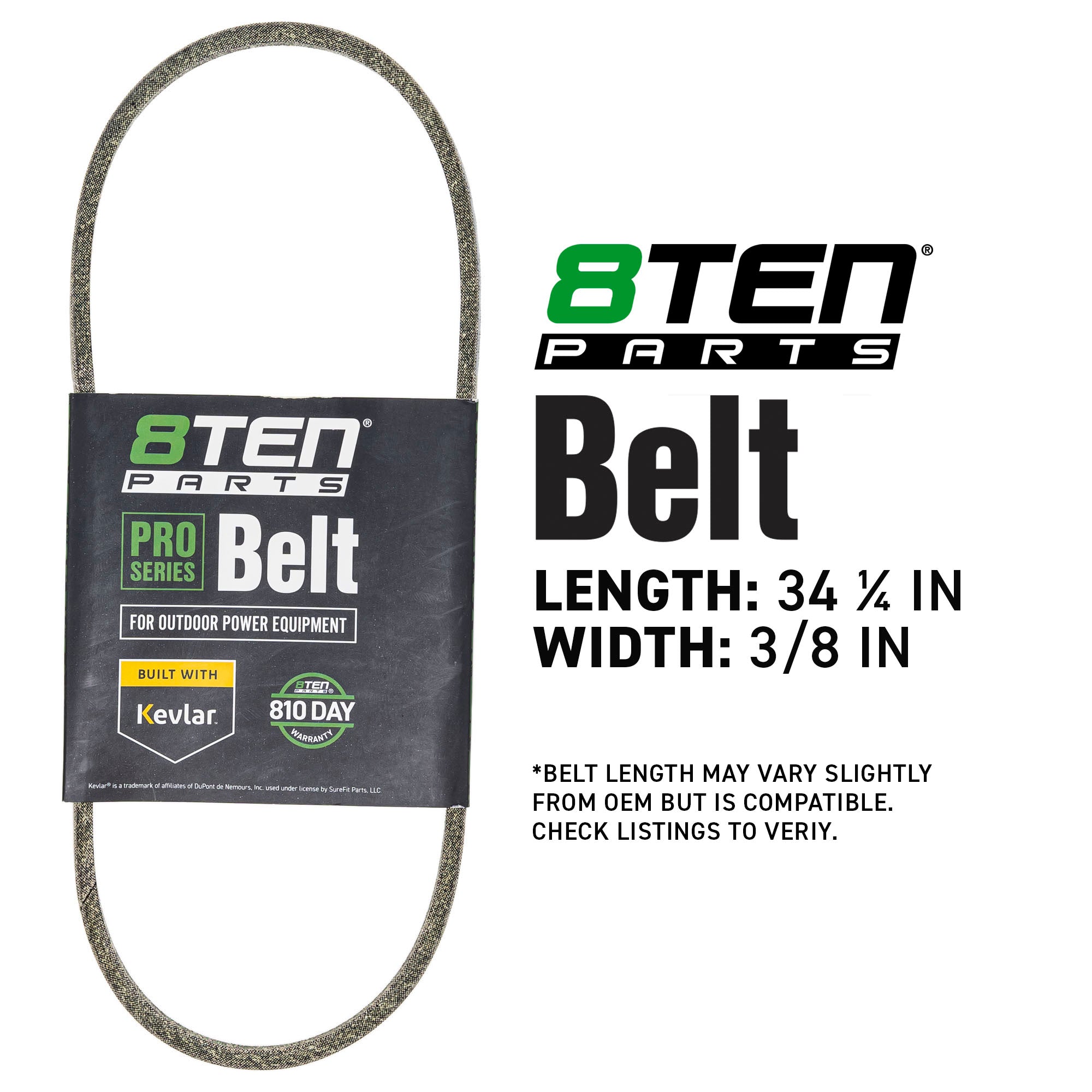 8TEN 810-CBL2920T Kevlar Belt for Vortex VB22 TB610 TB370