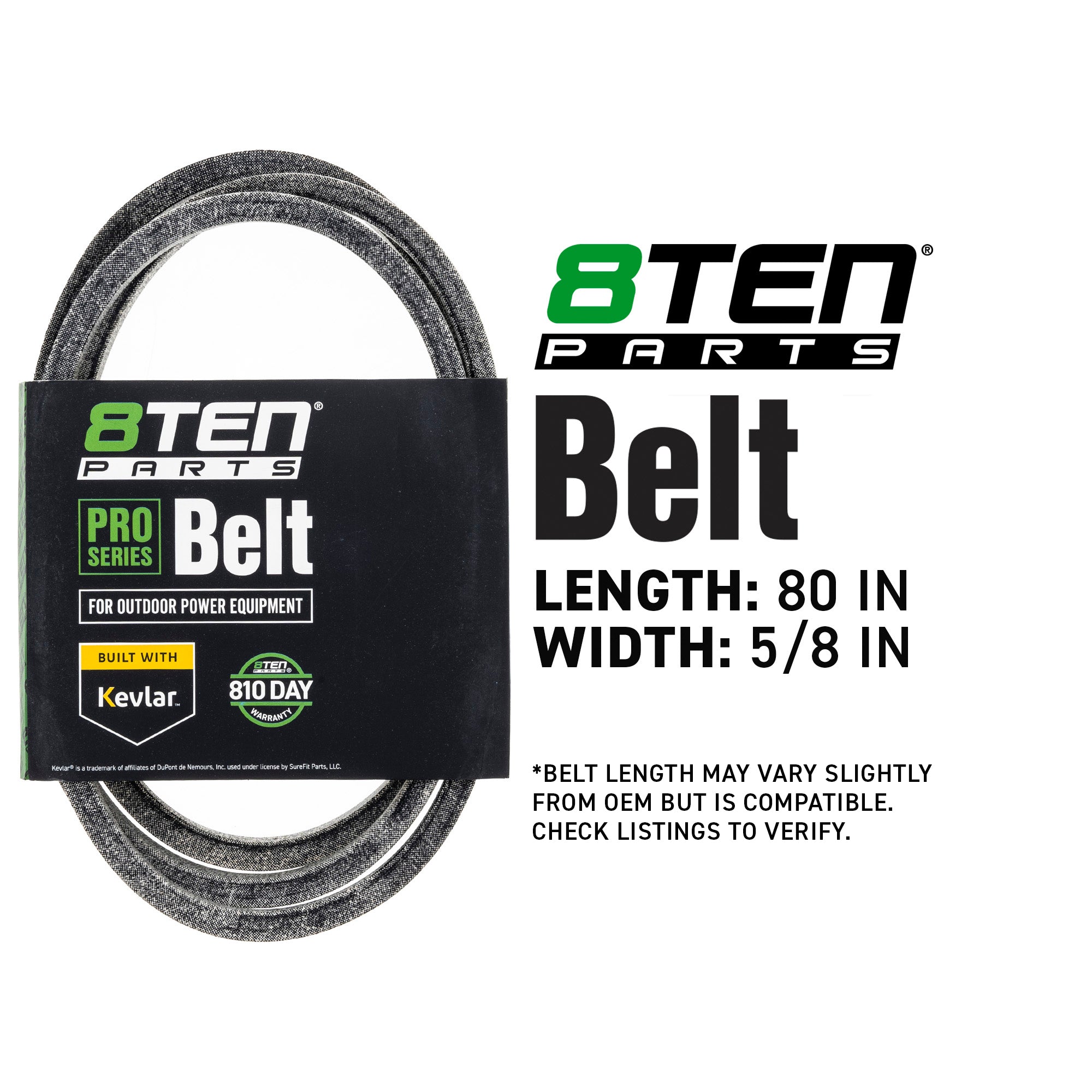 8TEN 810-CBL2963T Belt with Kevlar® for ZTL7500 Deere Cadet