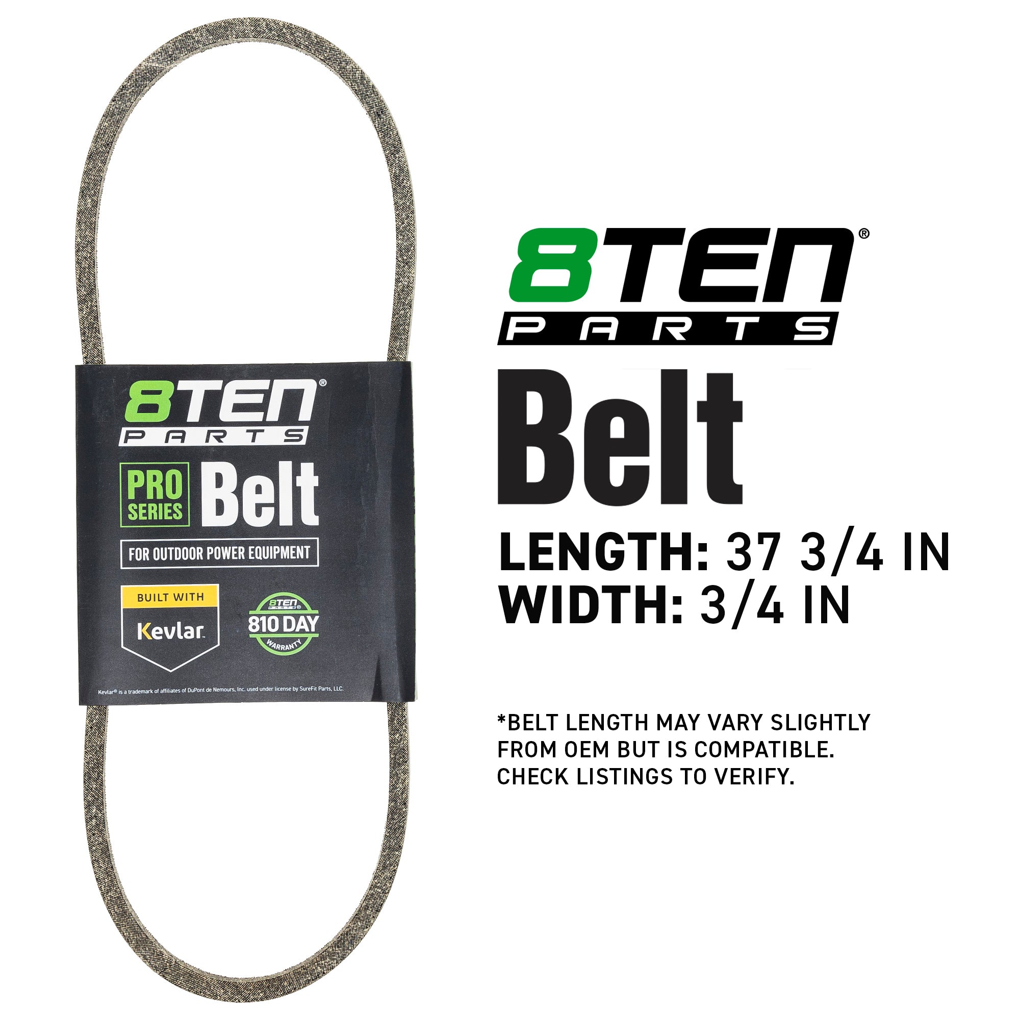 8TEN 810-CBL2979T Belt with Kevlar® for Cadet