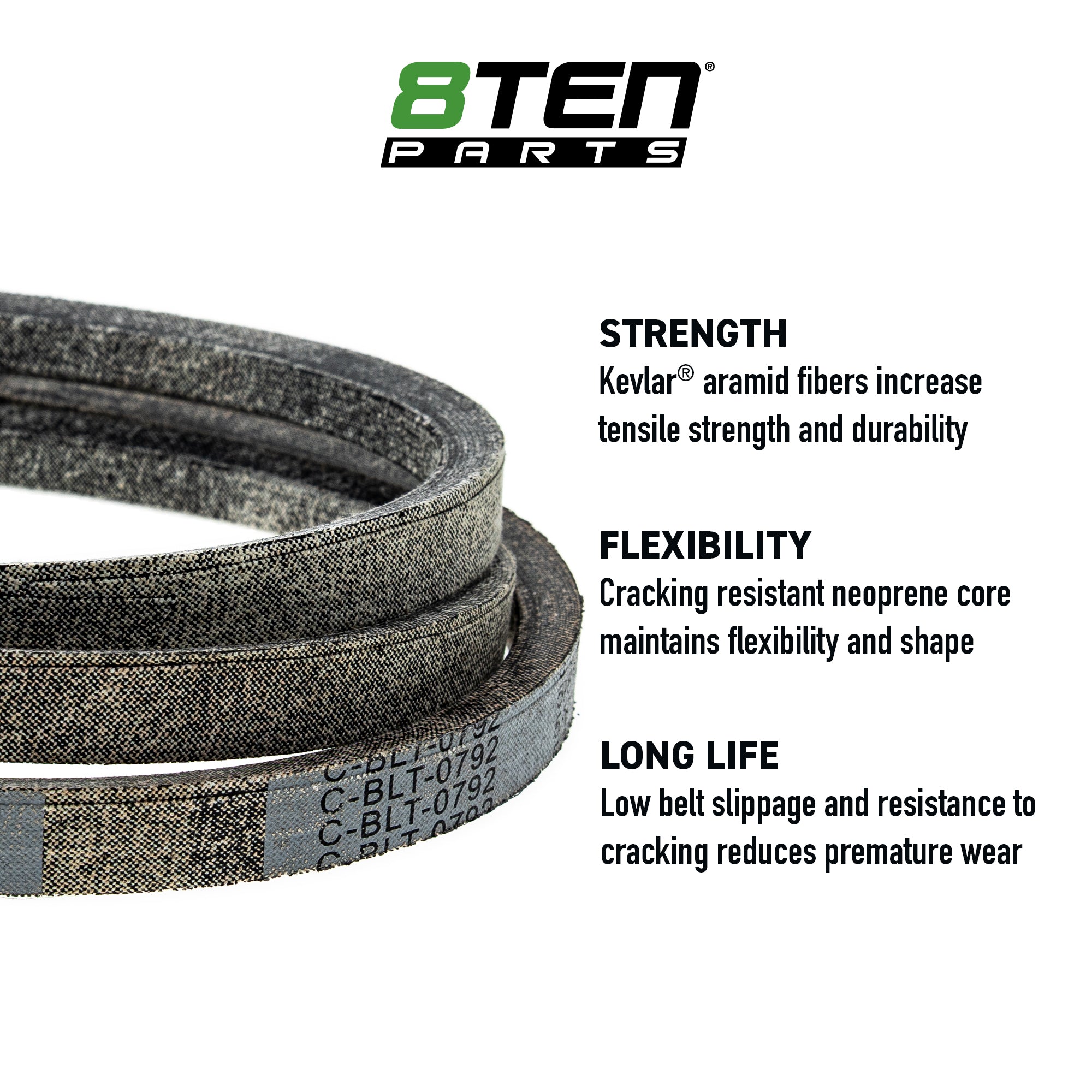 小物 W double nylon belt ovy kaja deci Belt with Kevlar® For John Deere Gravely 07200502 | 8TEN