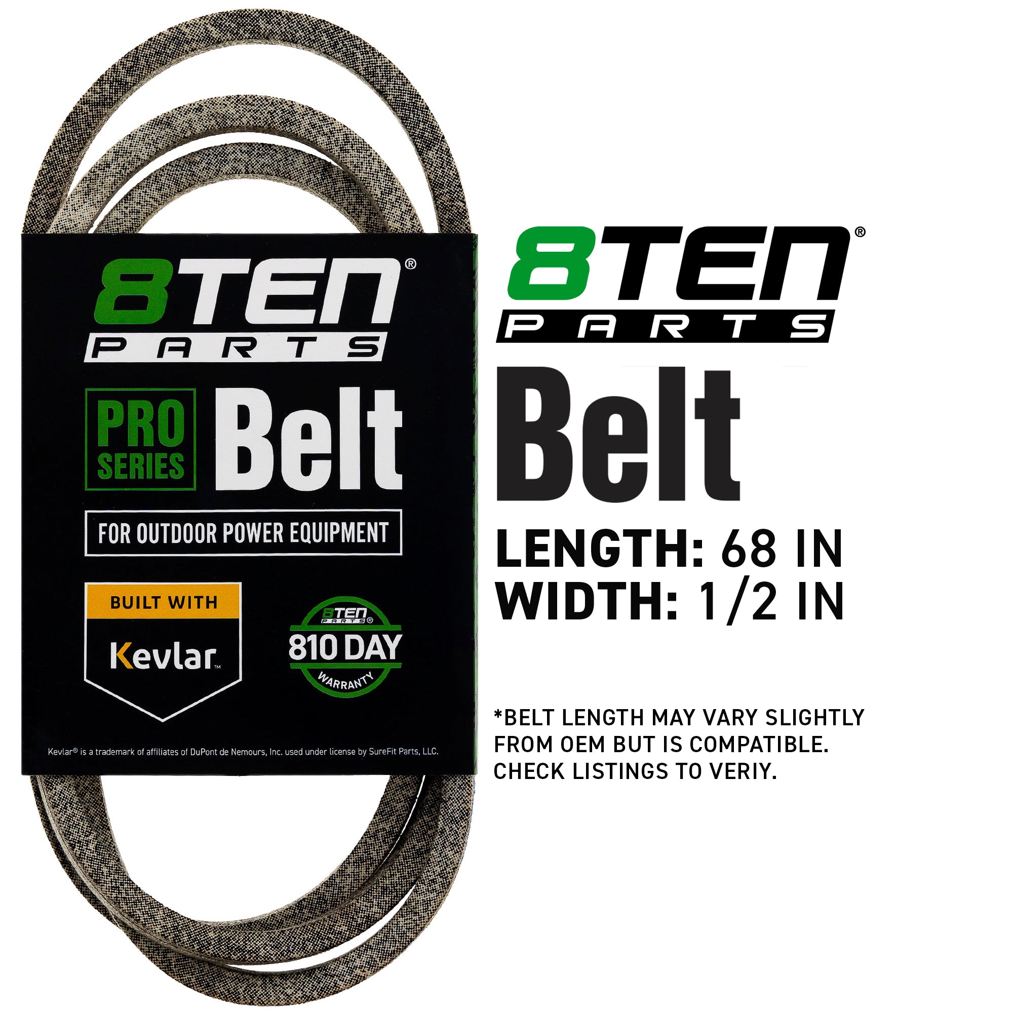 8TEN 810-CBL2046T Belt with Kevlar® for ZT Zoom YT16540H YT1640H