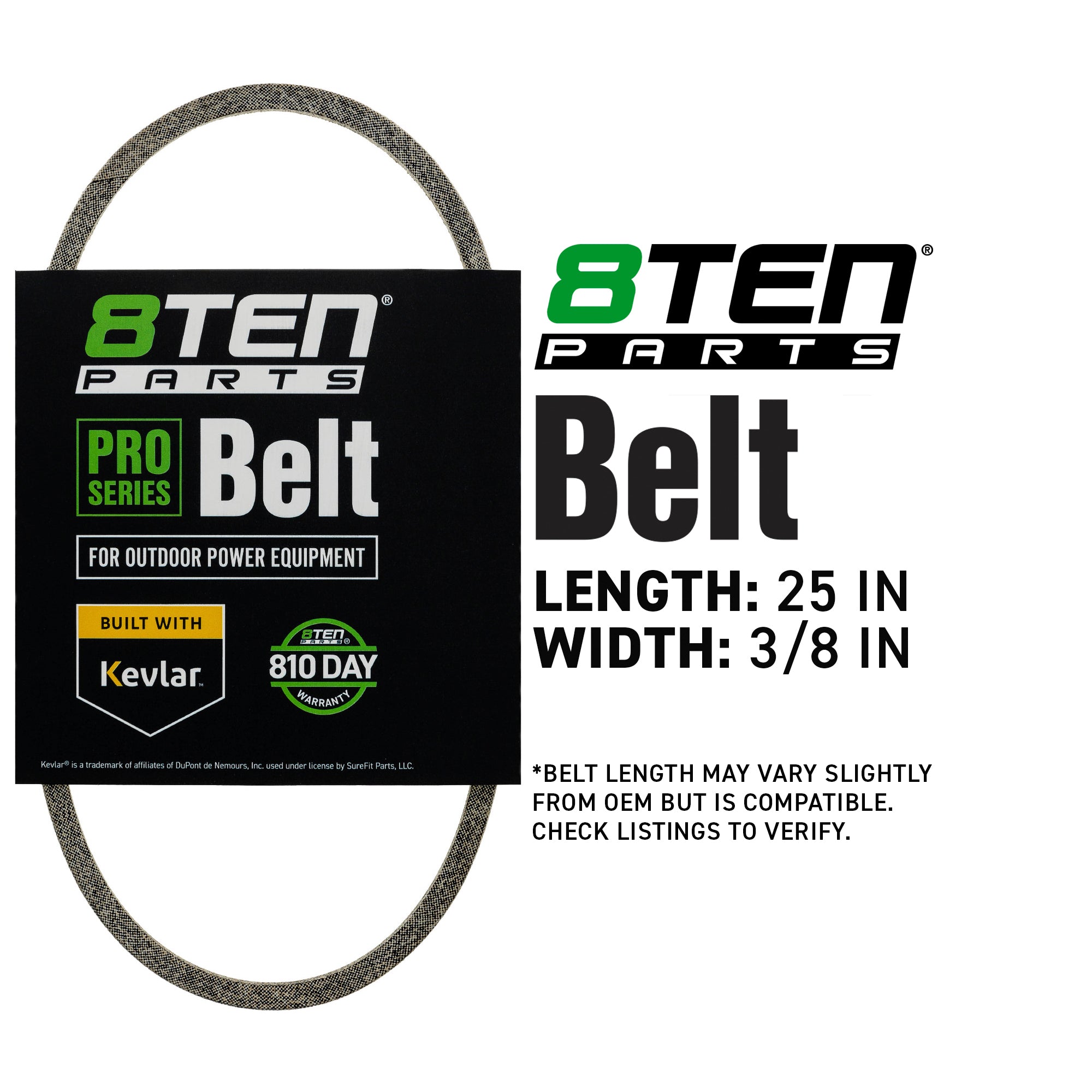 8TEN 810-CBL2061T Belt with Kevlar® for Horse