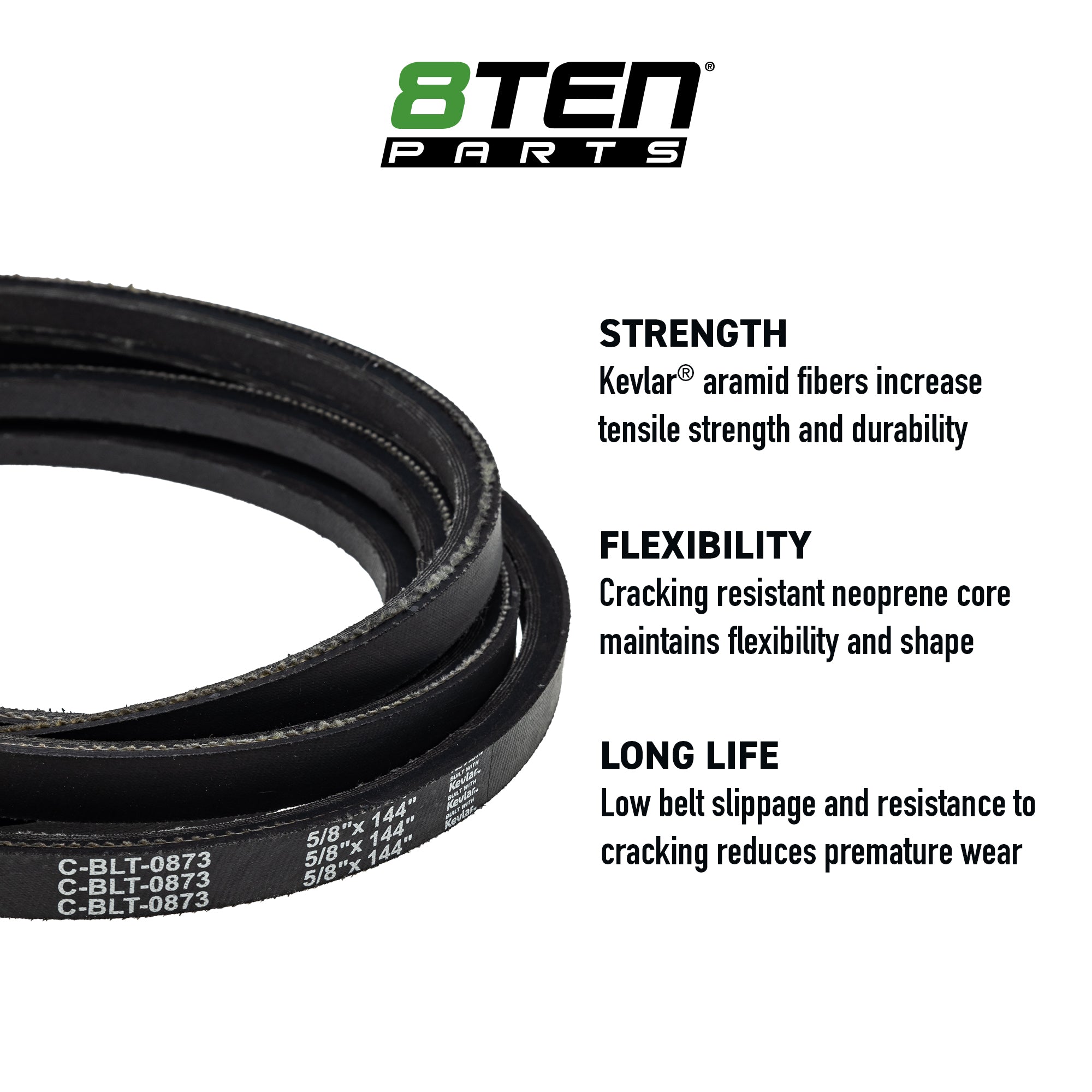 Belt with Kevlar® For Husqvarna Gravely 539107709 | 8TEN