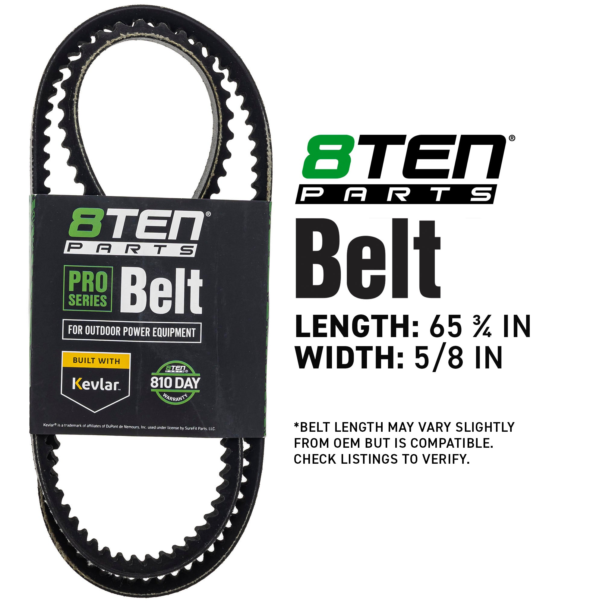 8TEN 810-CBL2138T Belt with Kevlar® for ZT Zenith Stealth Pro-Turn