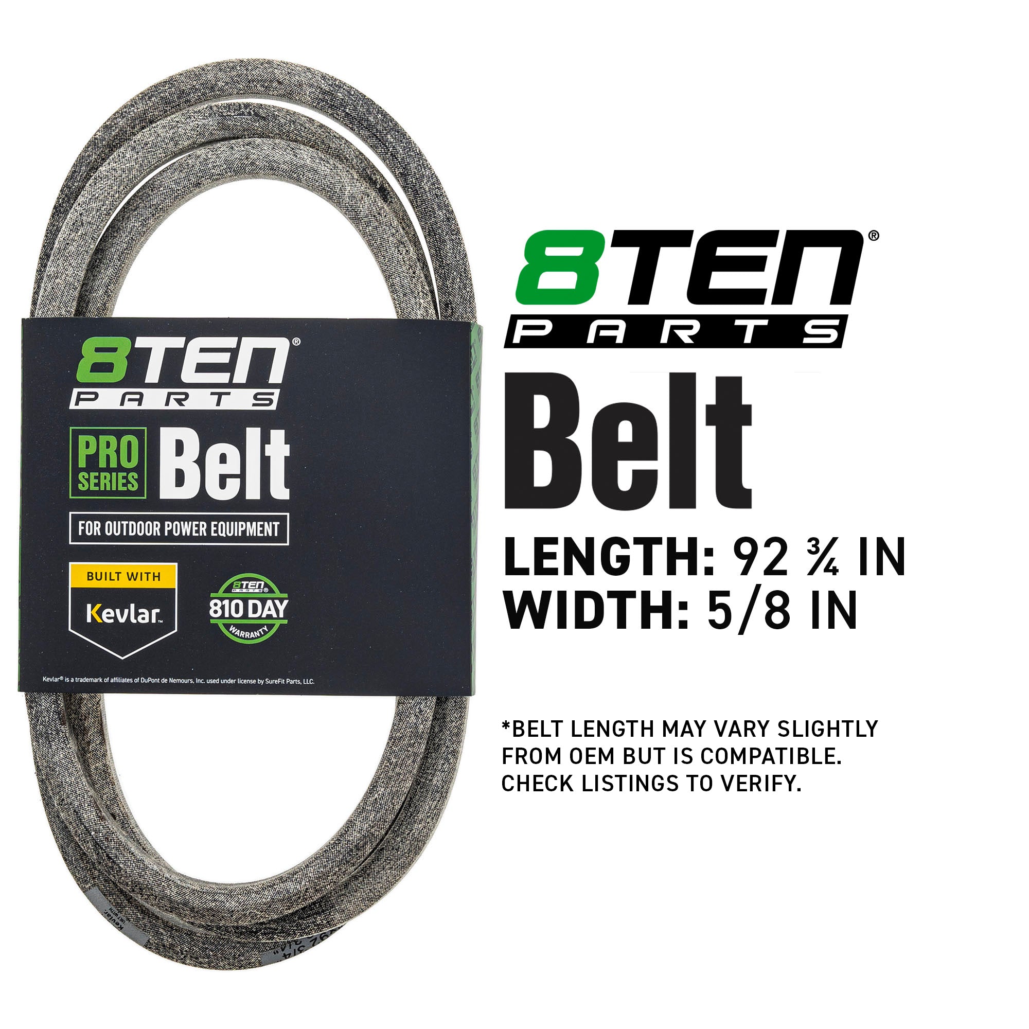 8TEN 810-CBL2131T Kevlar Belt for Z-Master Titan Radius Pioneer