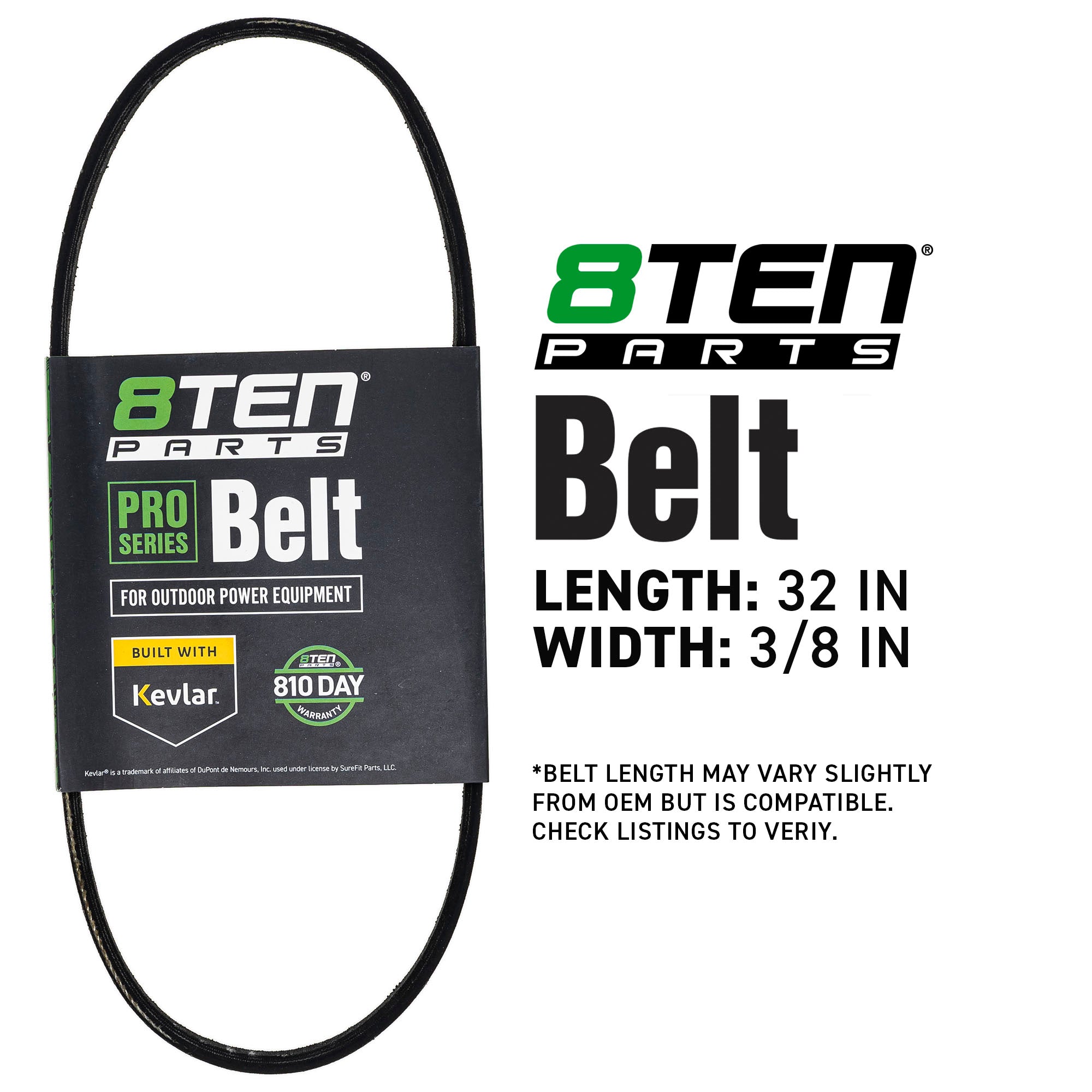 8TEN 810-CBL3249T Belt with Kevlar® for YTH22V46 R53SVW R53SV Pro50