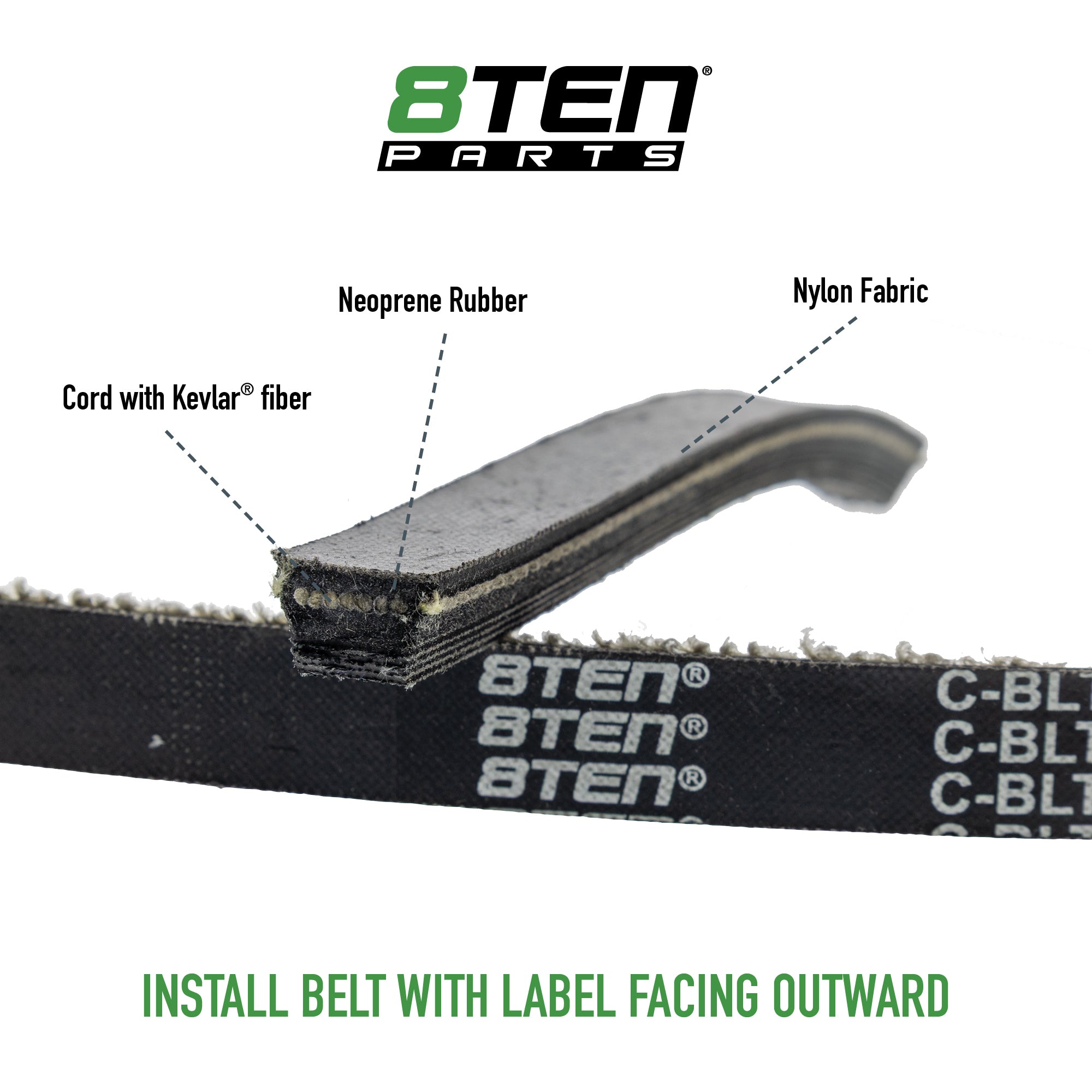 Belt with Kevlar® For Husqvarna Poulan Pro Jonsered 532196853 196853 532426609 583432701