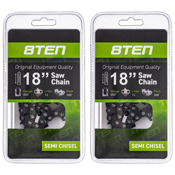 Chainsaw Chain 18 Inch .050 .325 72DL For Husqvarna | 8TEN