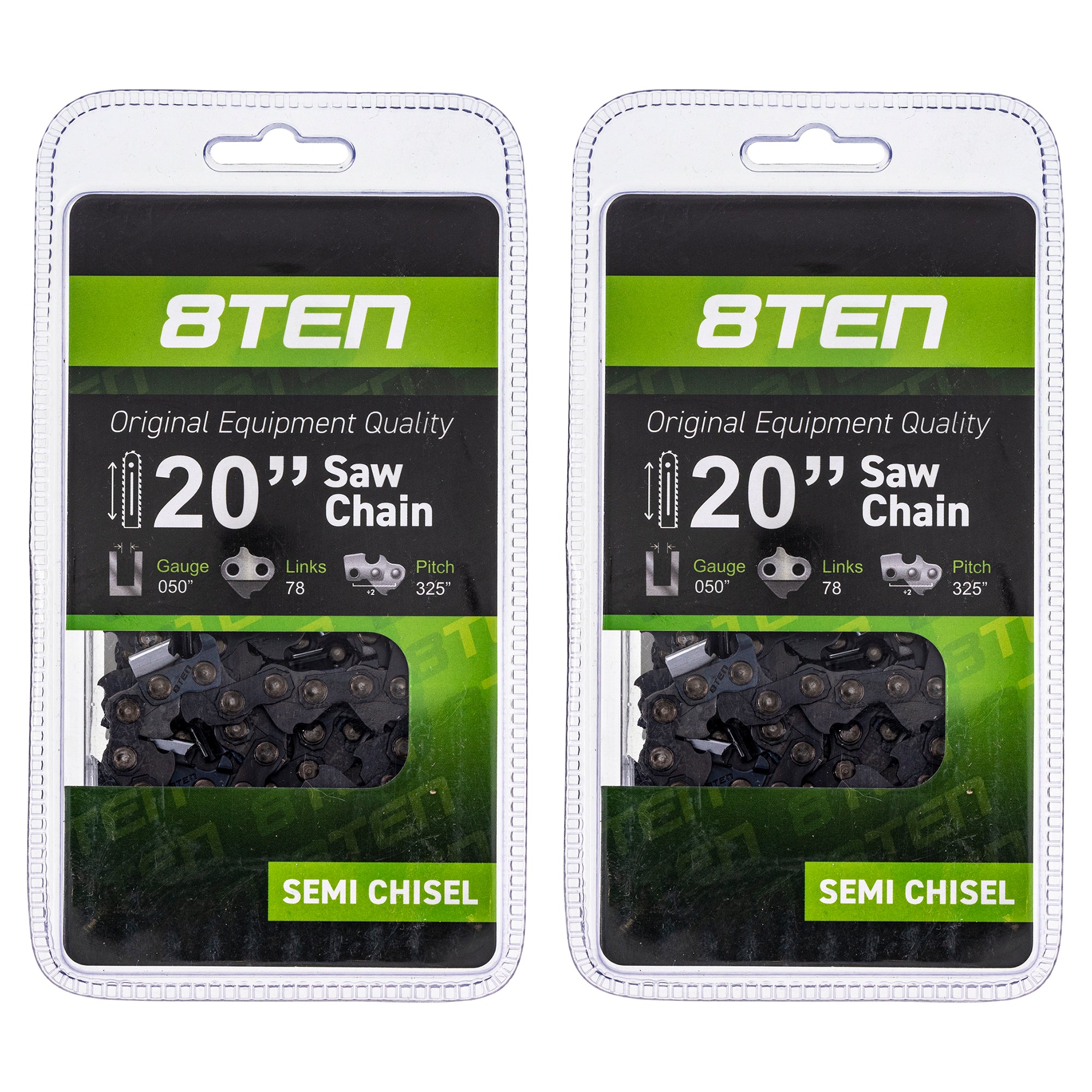 Chainsaw Chain 20 Inch .050 .325 78DL 2-Pack for zOTHER Windsor Stens Sabre McCulloch 8TEN 810-CCC2229H