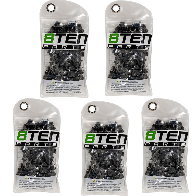 Chainsaw Chain 16 Inch .050 3/8 56DL 5-Pack for zOTHER Windsor Stens Oregon Husqvarna 8TEN 810-CCC2232H