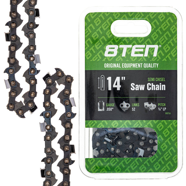 Chainsaw Chain 14 Inch .050 3/8 LP 52DL For Poulan | 8TEN