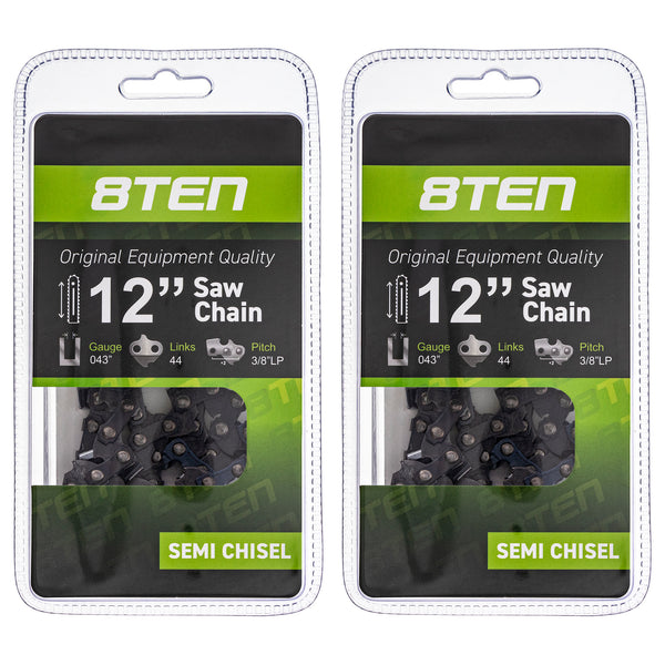 Chainsaw Chain 12 Inch .043 3/8 44DL For Echo | 8TEN