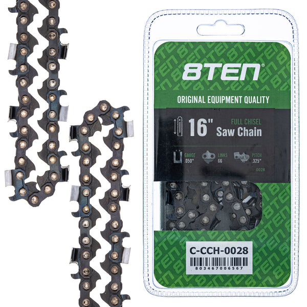 チ・ウンタク Chainsaw Chain 16 Inch .050 .325 66DL For Echo | 8TEN