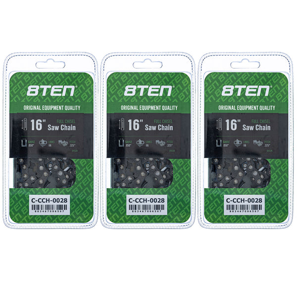 Chainsaw Chain 16 Inch .050 .325 66DL For Echo | 8TEN