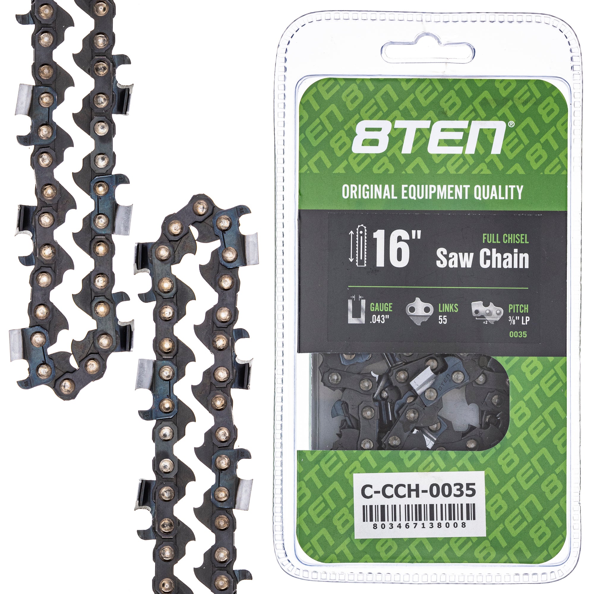 Chainsaw Chain 16 Inch .043 3/8 LP 55DL for zOTHER Stens Oregon MSE MS HT E 8TEN 810-CCC2257H