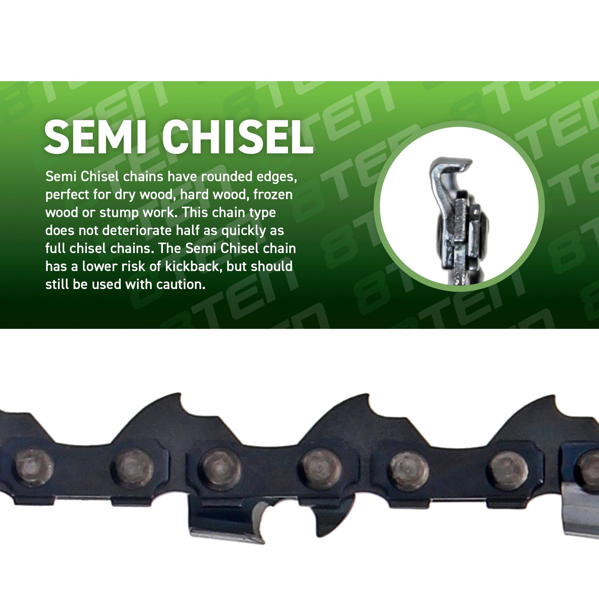 Chainsaw Chain 8 Inch .050 3/8 LP 33DL For 91PX033 | 8TEN