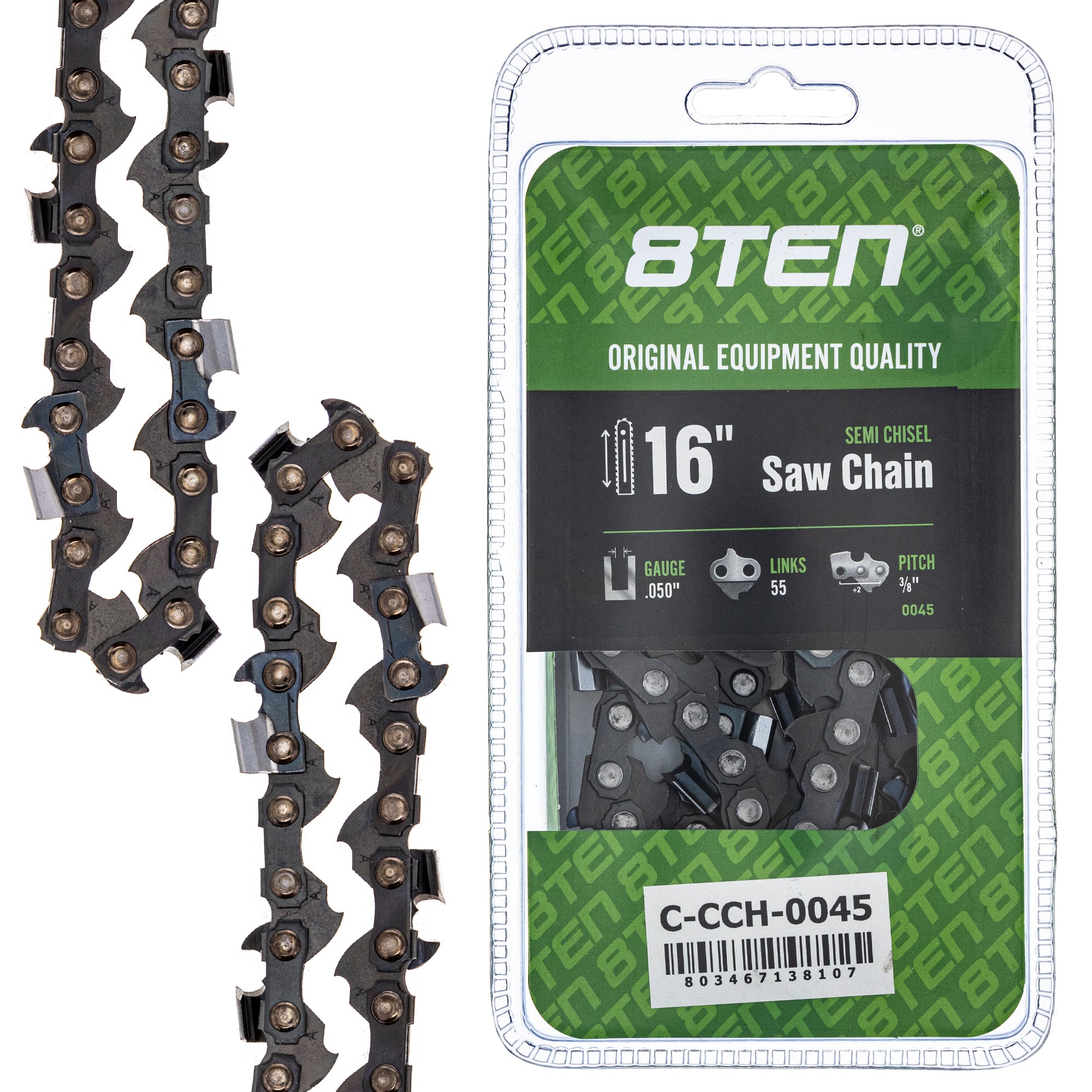 Chainsaw Chain 16 Inch .050 3/8 55DL for zOTHER Stens Oregon MSE MS Mac Lumberjack 8TEN 810-CCC2267H