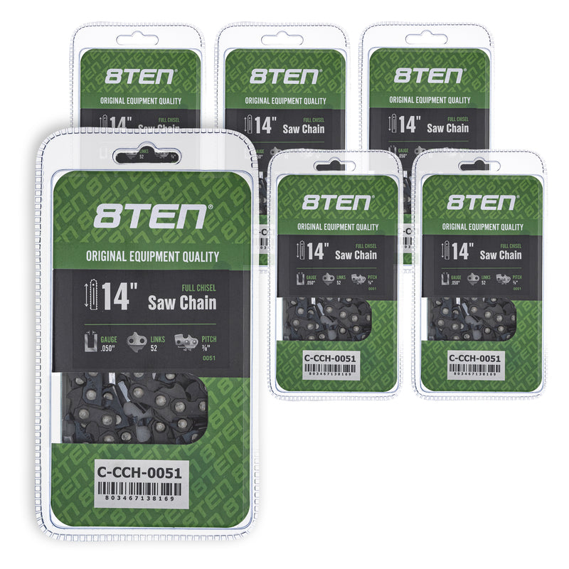 Chainsaw Chain 14 Inch .050 3/8 52DL 6-Pack for zOTHER Stens Oregon Ref. Oregon Husqvarna 8TEN 810-CCC2273H