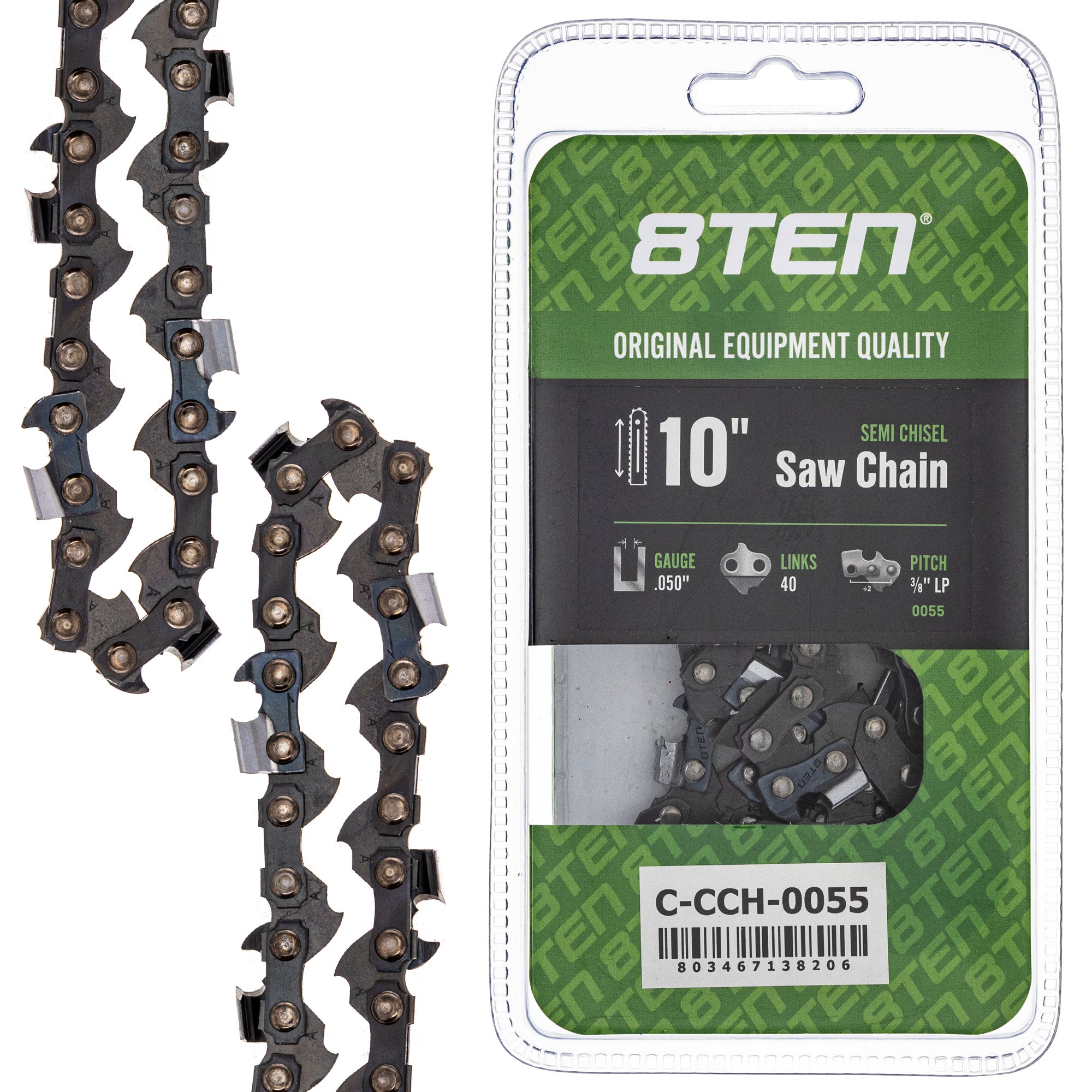 Chainsaw Chain 10 Inch .050 3/8 LP 40DL for zOTHER Oregon WG309 RM8EPS RM1425 RM1415U 8TEN 810-CCC2277H
