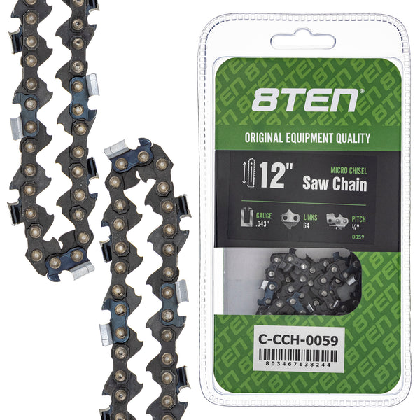 さっちん Chainsaw Chain 12 Inch .043 1/4 64DL For 36700050064 | 8TEN
