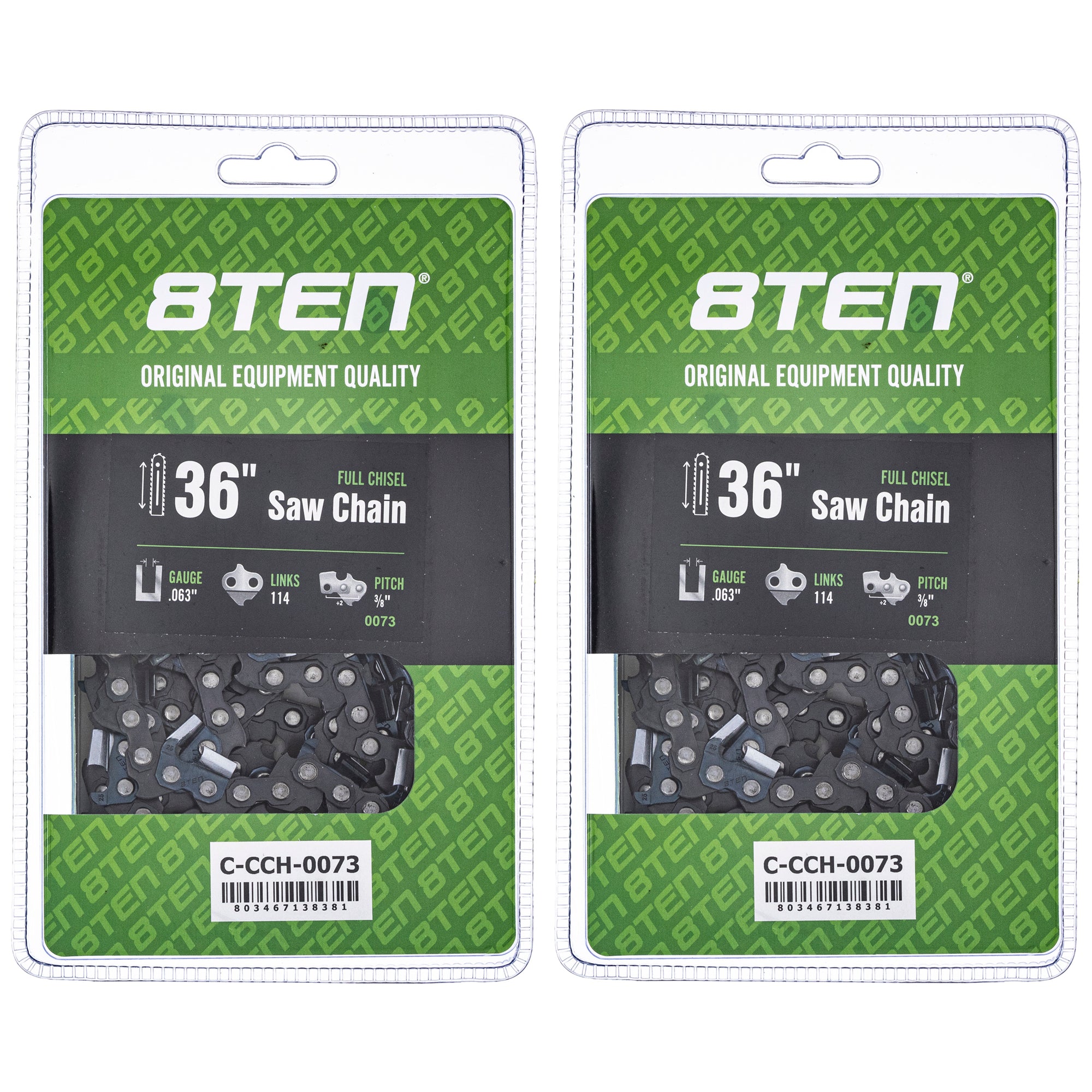 Chainsaw Chain 36 Inch .063 3/8 114DL 2-Pack for zOTHER MSE MS E 634 8TEN 810-CCC2295H
