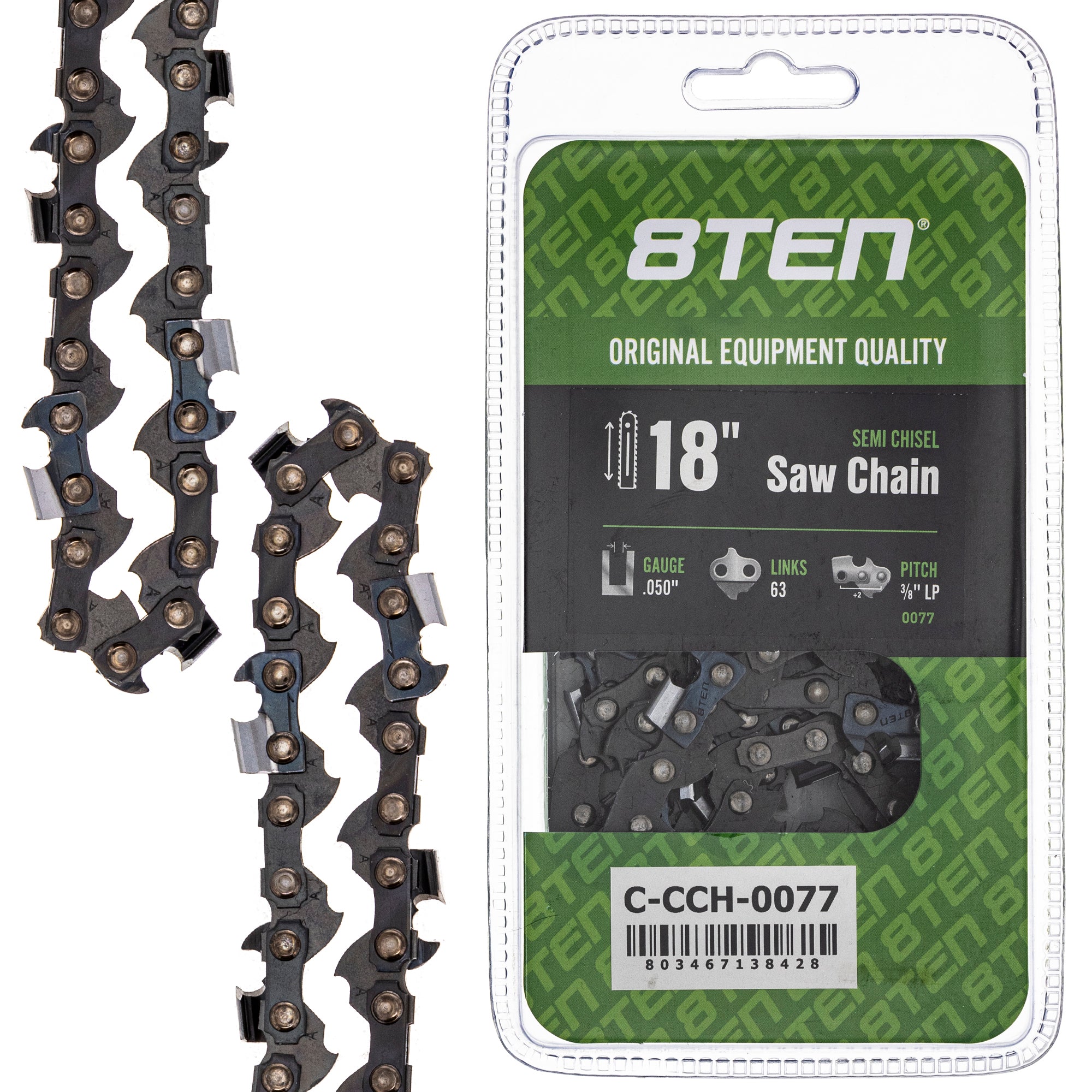 Chainsaw Chain 18 Inch .050 3/8 LP 63DL for zOTHER WG304 WG303 WG300 20332 8TEN 810-CCC2299H