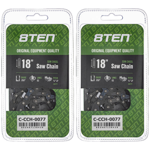 Chainsaw Chain 18 Inch .050 3/8 LP 63DL For S63 | 8TEN