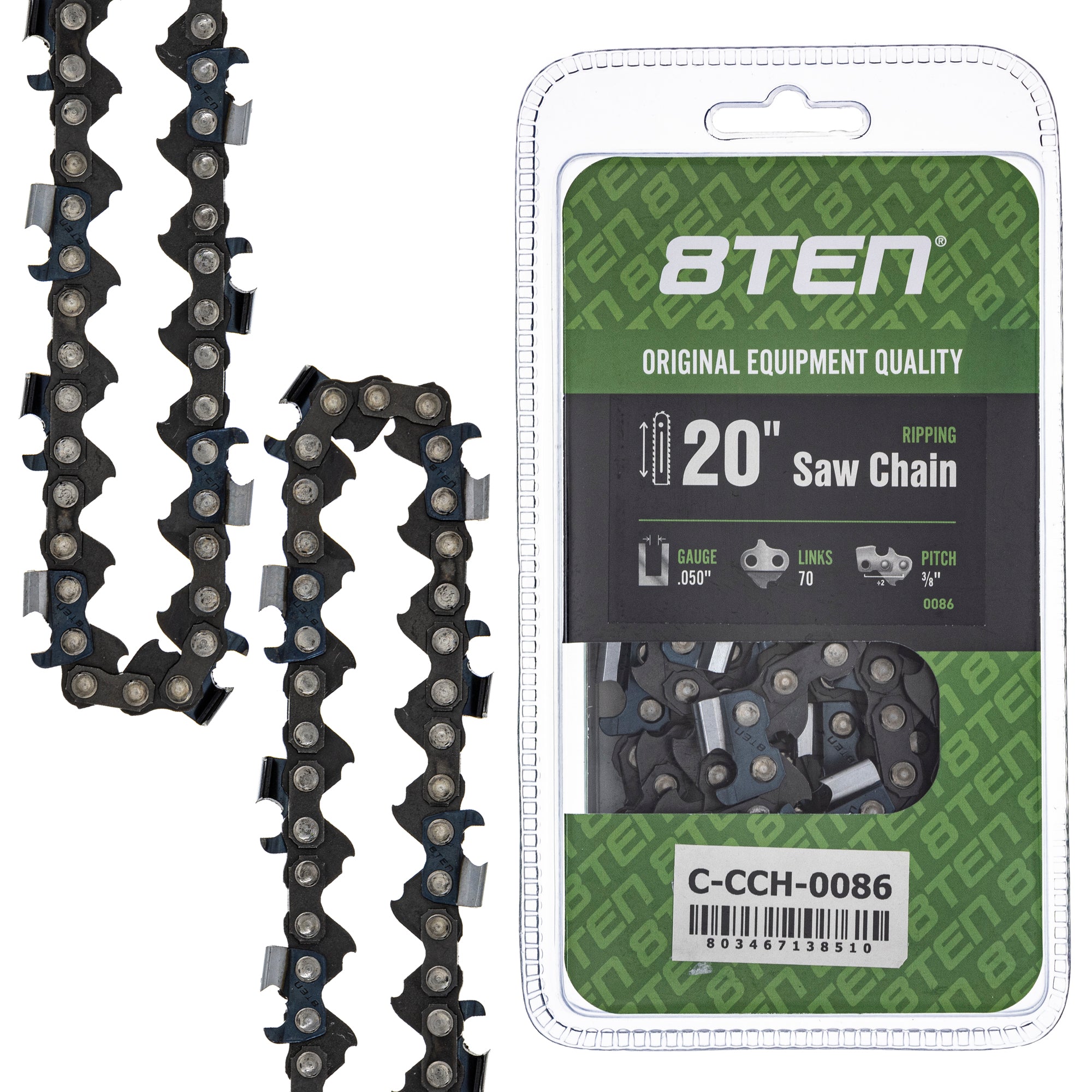 Chainsaw Chain 20 Inch .050 3/8 70DL for zOTHER Stens Ref No Oregon Ref. Oregon Echo 8TEN 810-CCC2208H