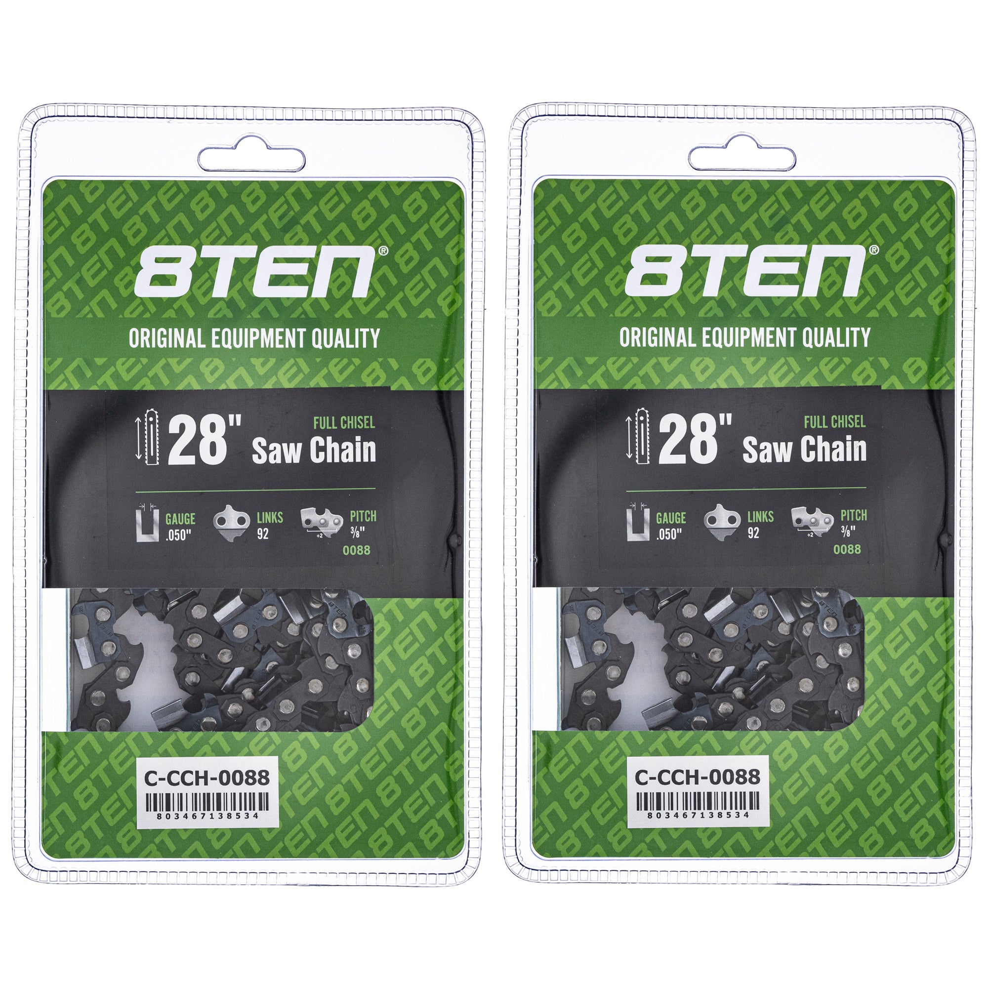 Chainsaw Chain 28 Inch .050 3/8 92DL 2-Pack for zOTHER 8TEN 810-CCC2200H