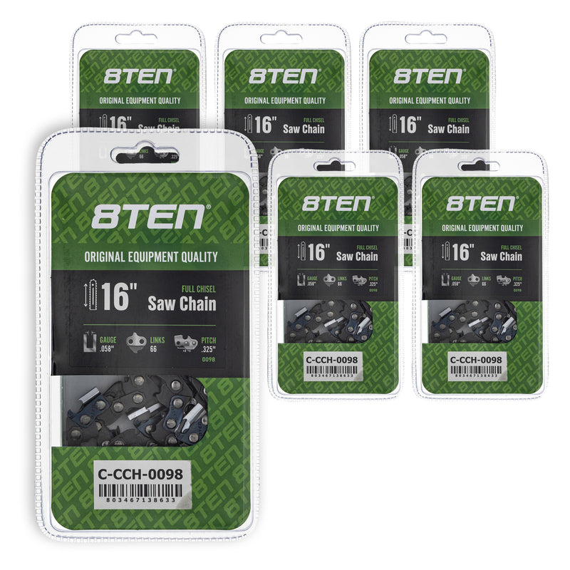Chainsaw Chain 16 Inch .058 .325 66DL 6-Pack for zOTHER Oregon 8TEN 810-CCC2210H