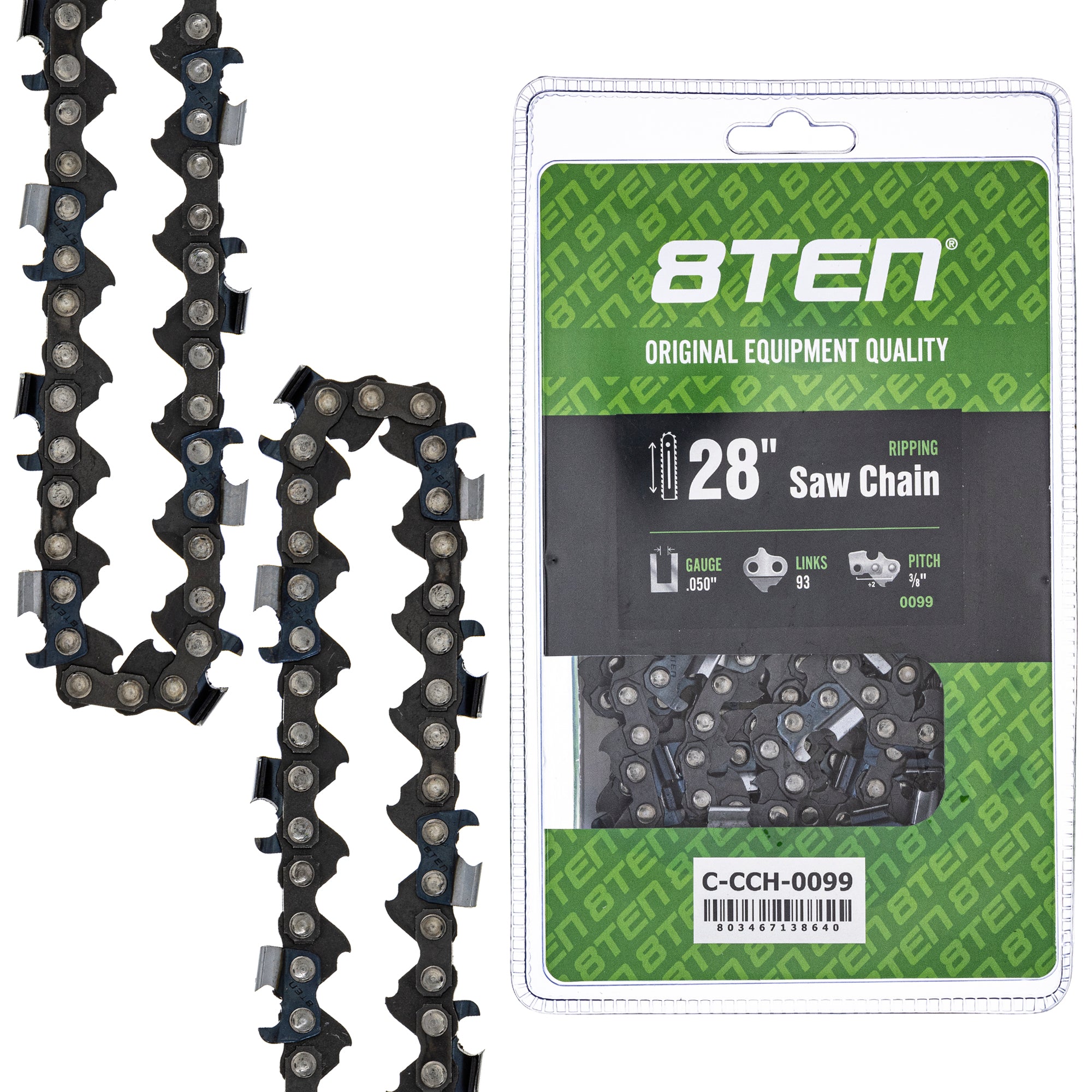 Chainsaw Chain 28 Inch .050 3/8 93DL For Echo | 8TEN