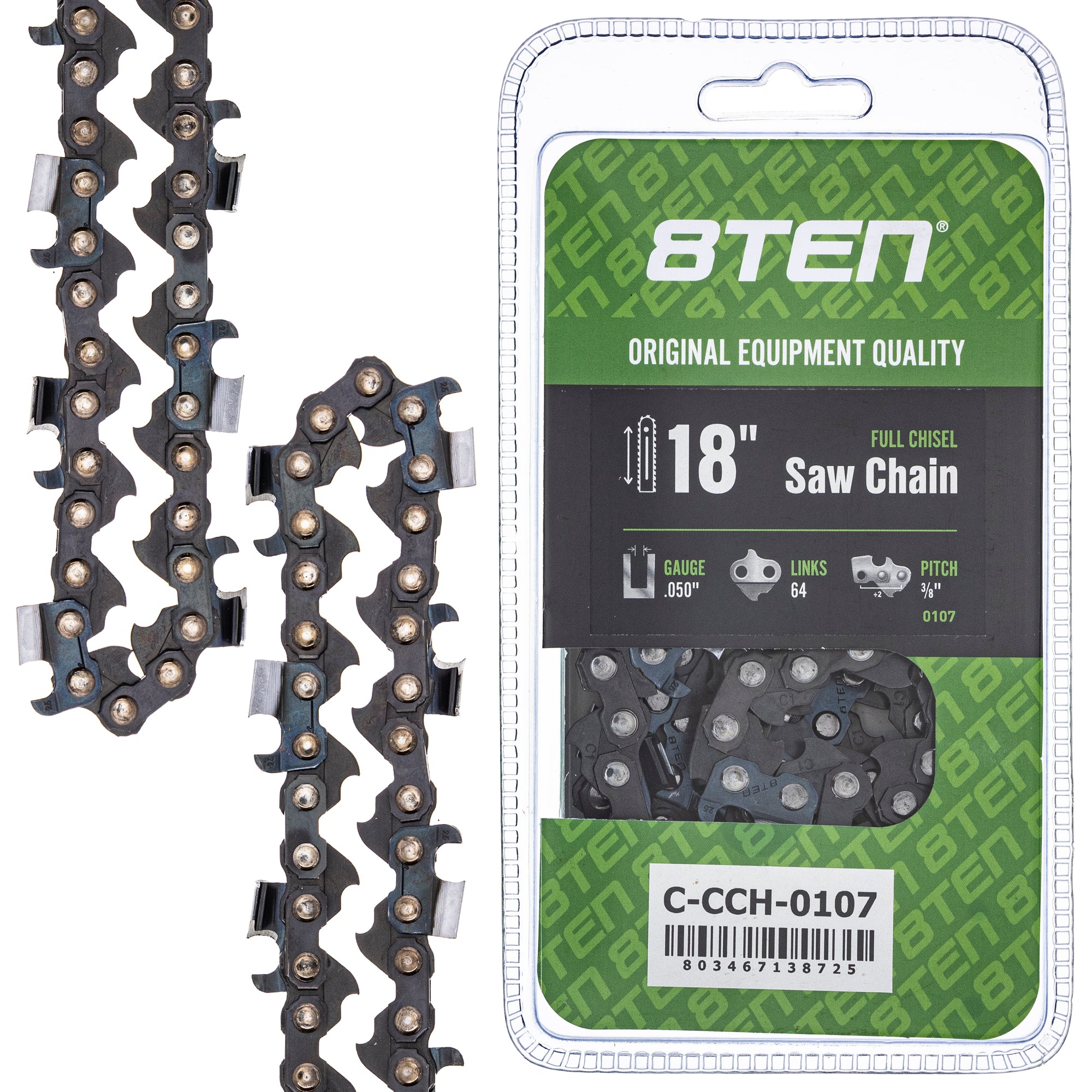 Chainsaw Chain 18 Inch .050 3/8 64DL for zOTHER Oregon Echo Shindaiwa Bear Cat ECS-655 8TEN 810-CCC2329H