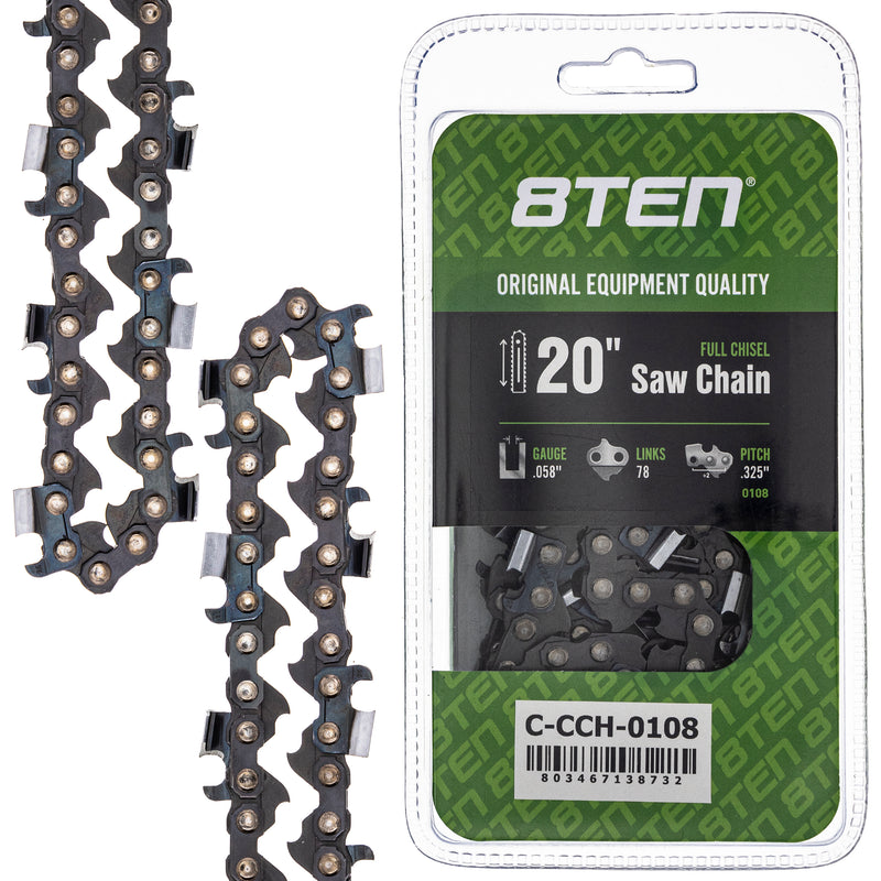 Chainsaw Chain 20 Inch .058 .325 78DL for zOTHER Oregon 8TEN 810-CCC2320H
