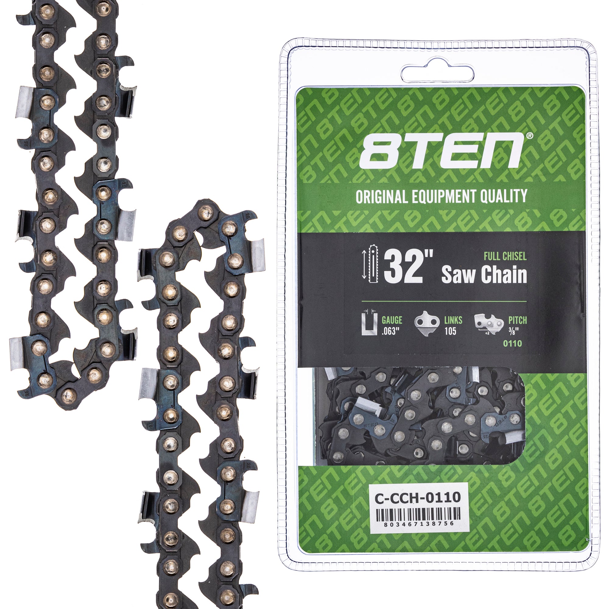 Chainsaw Chain 32 Inch .063 3/8 105DL for zOTHER Oregon XL VI Super PS 8TEN 810-CCC2332H