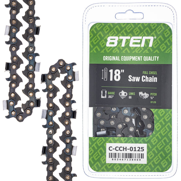 Chainsaw Chain 18 Inch .063 3/8 66DL For 810-CCC2347H | 8TEN