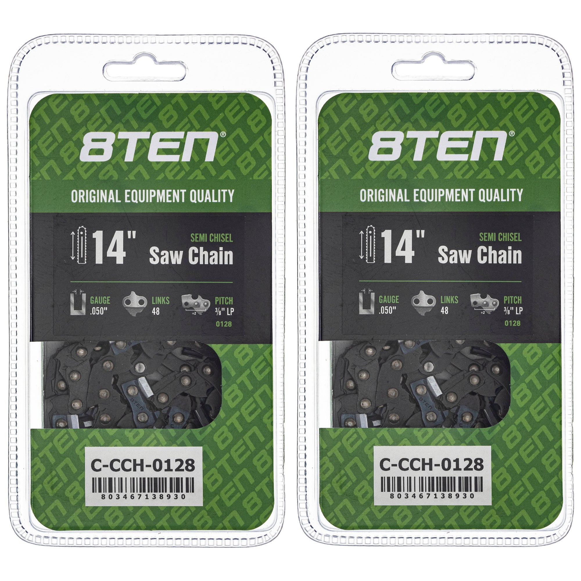 Chainsaw Chain 14 Inch .050 3/8 LP 48DL 2-Pack for zOTHER XL XEL VI Super 8TEN 810-CCC2340H