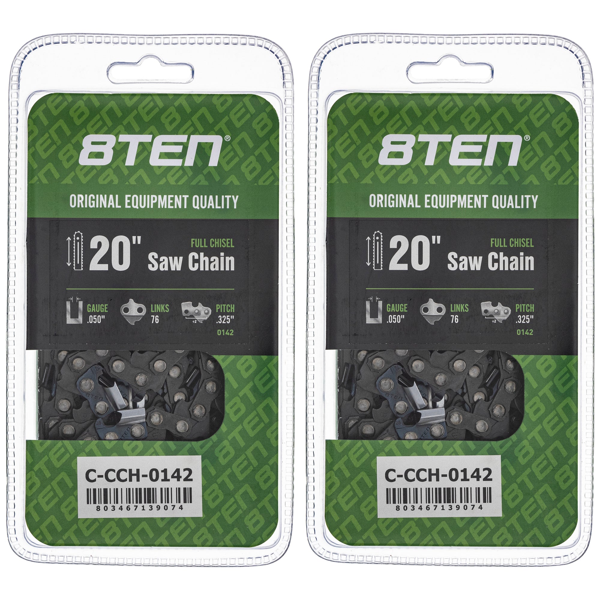 Chainsaw Chain 20 Inch .050 .325 76DL 2-Pack for zOTHER Max 8TEN 810-CCC2364H