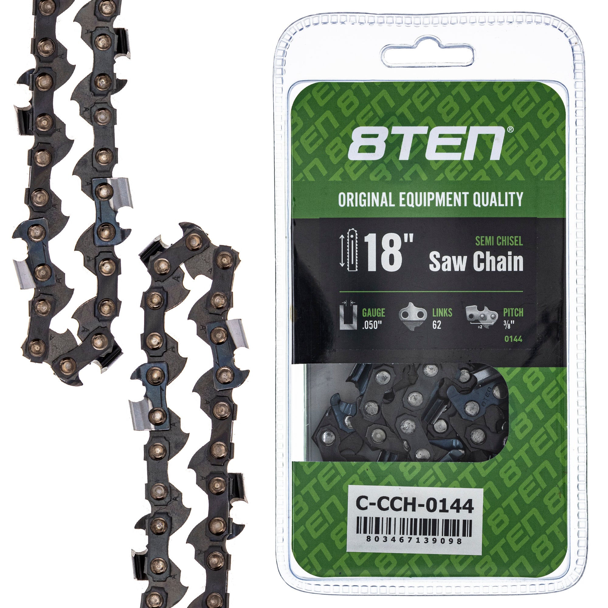 Chainsaw Chain 18 Inch .050 3/8 62DL for zOTHER Stens Oregon Ref. Oregon Echo Shindaiwa 8TEN 810-CCC2366H