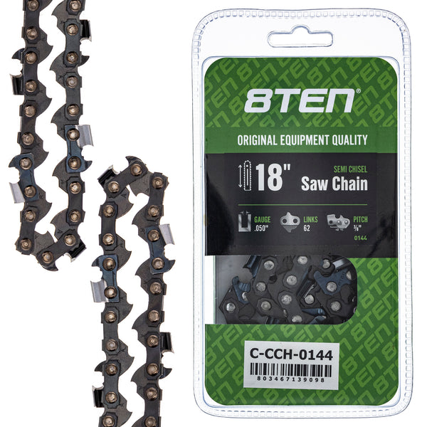 Chainsaw Chain 18 Inch .050 3/8 62DL For Echo | 8TEN